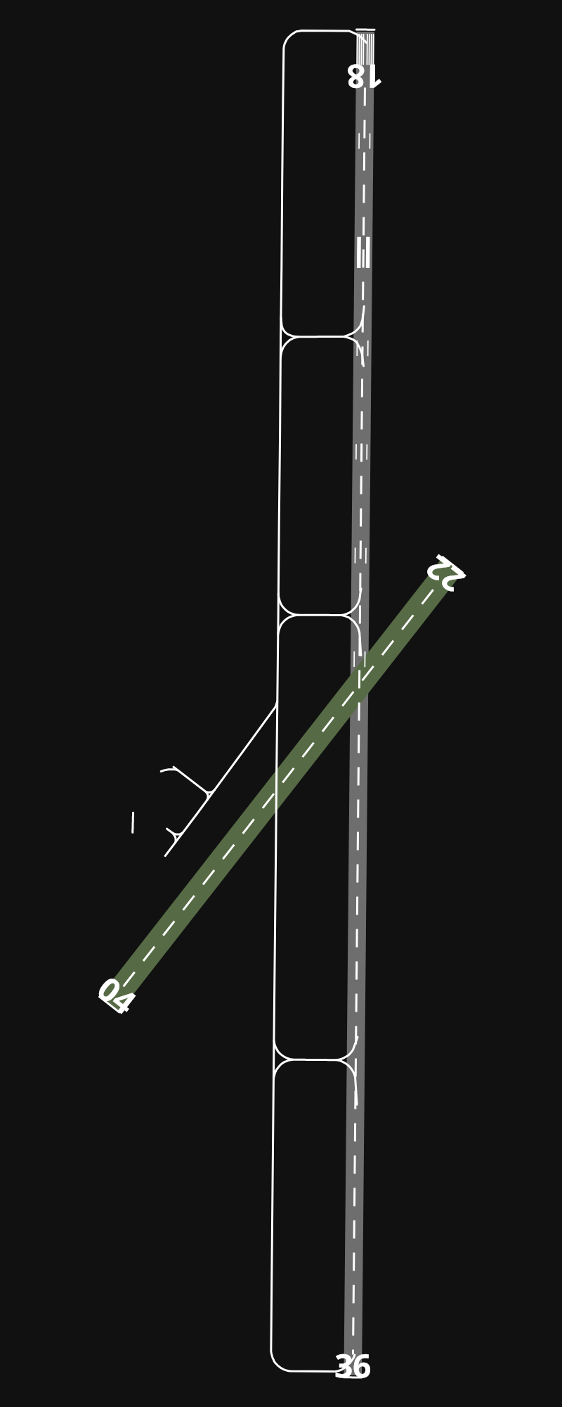 KCEV Mettel airport diagram — runways, taxiways and parking stands