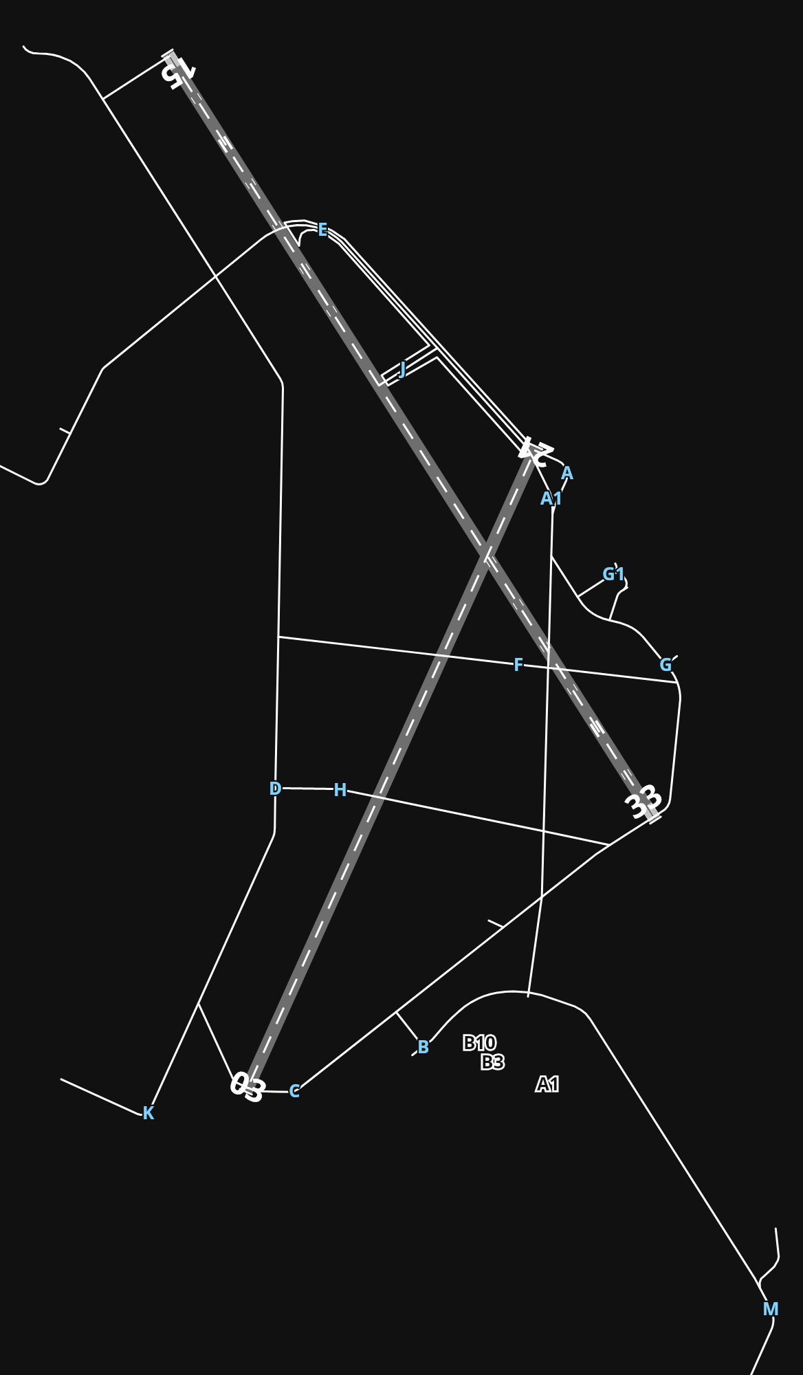 KCHS Charleston International Airport airport diagram — runways, taxiways and parking stands