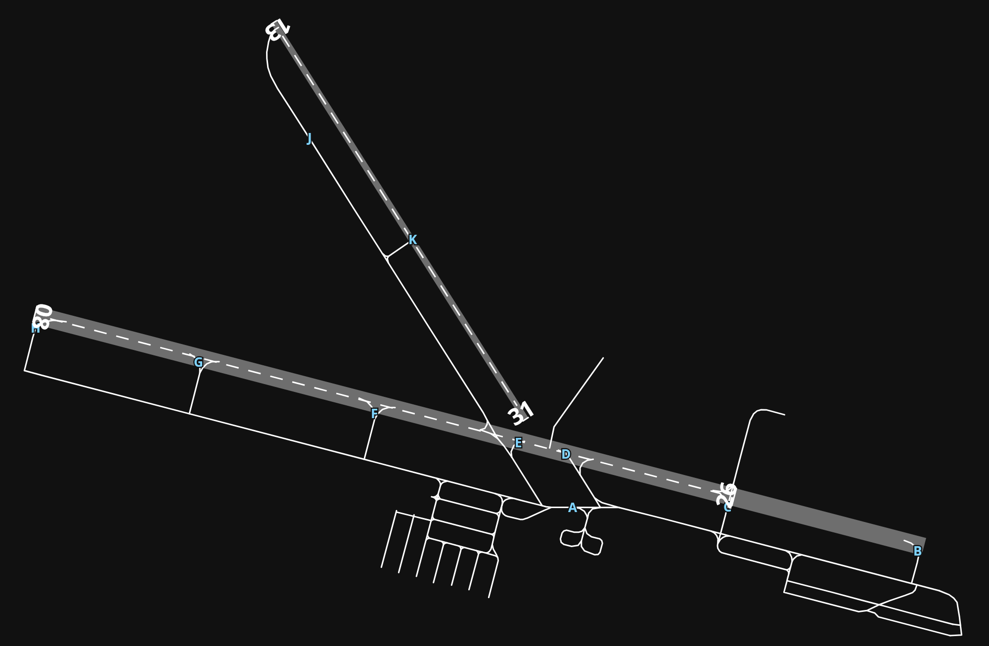 KCLM William R Fairchild International Airport airport diagram — runways, taxiways and parking stands