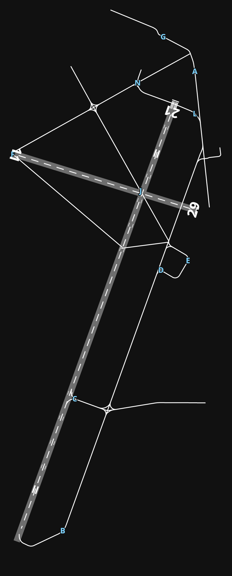 KCOF Patrick Space Force Base airport diagram — runways, taxiways and parking stands