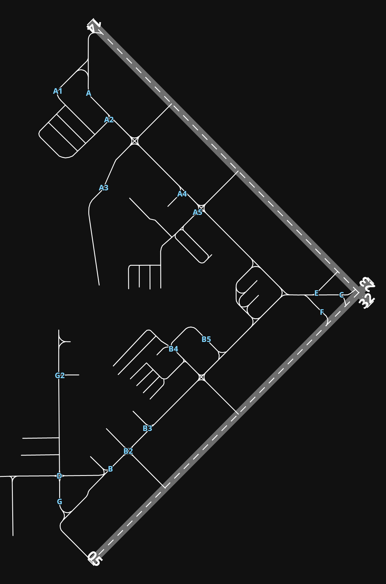 KCRG Jacksonville Executive at Craig Airport airport diagram — runways, taxiways and parking stands