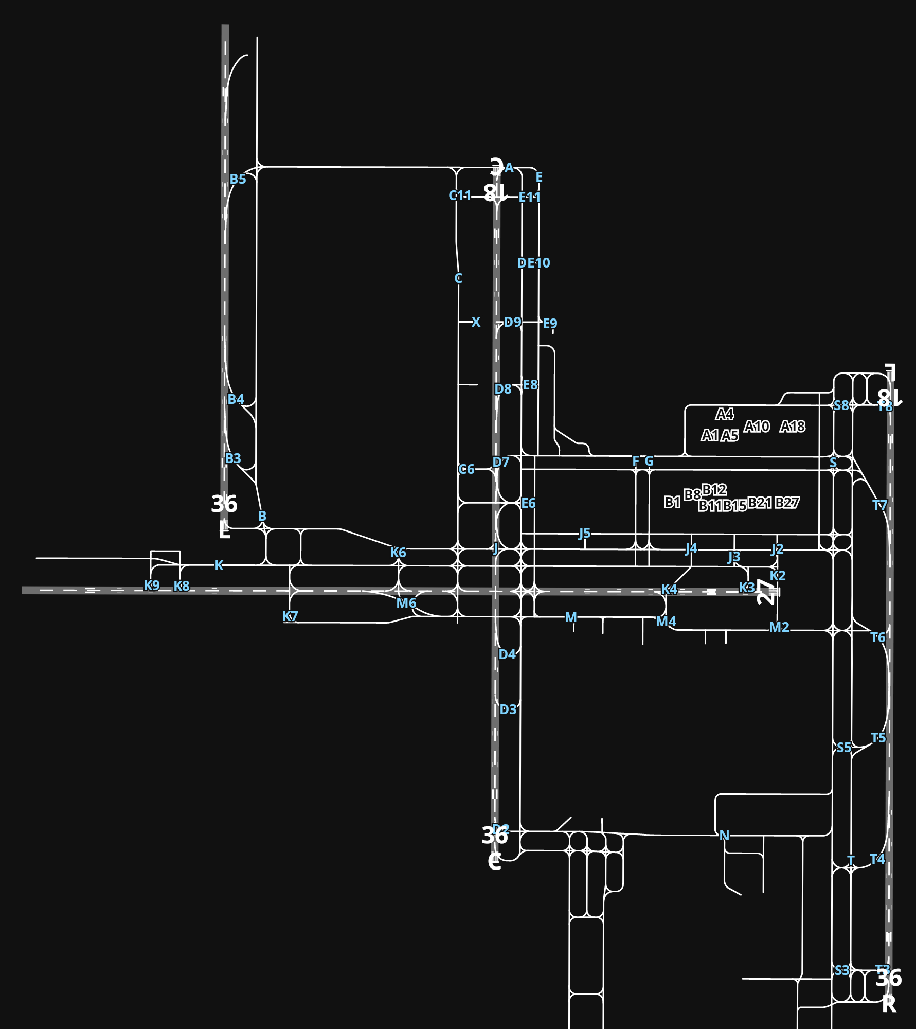 KCVG Cincinnati Northern Kentucky International Airport airport diagram — runways, taxiways and parking stands