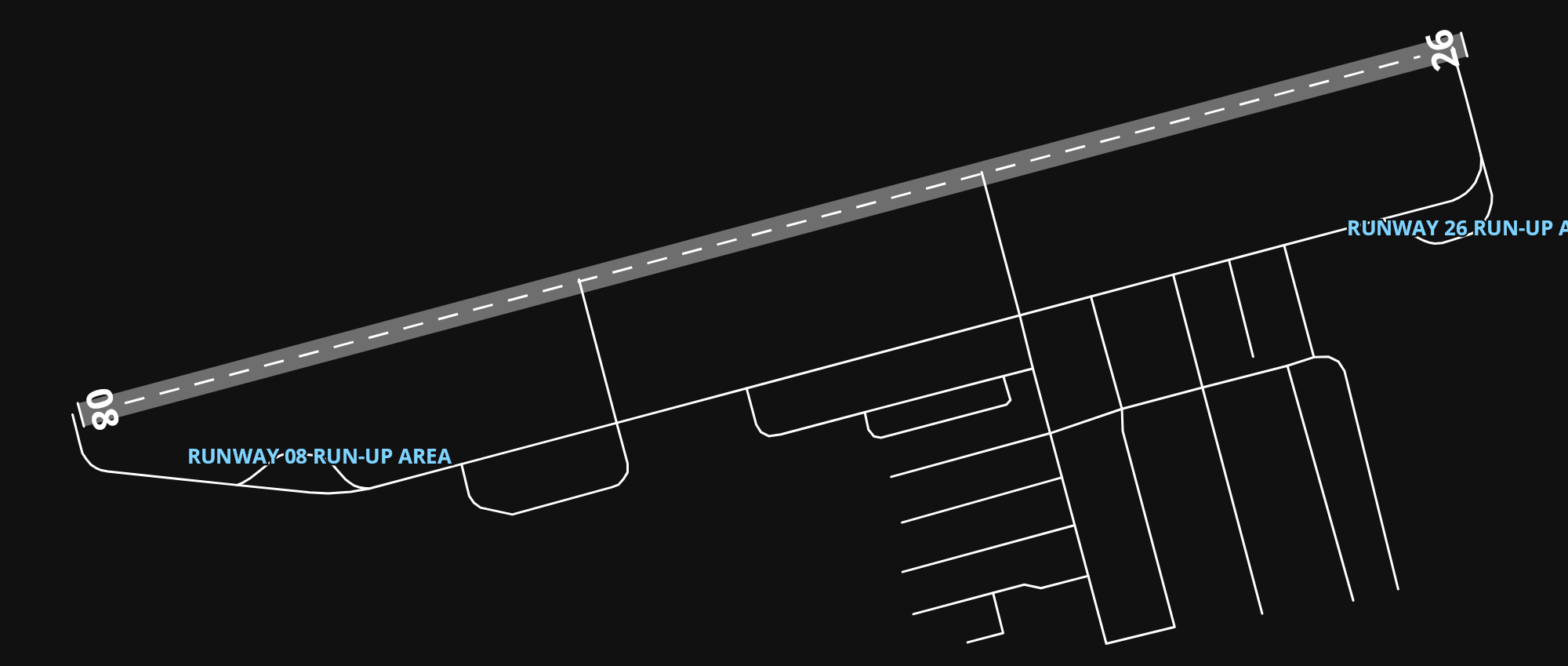 KDKX Knoxville Downtown Island Airport airport diagram — runways, taxiways and parking stands