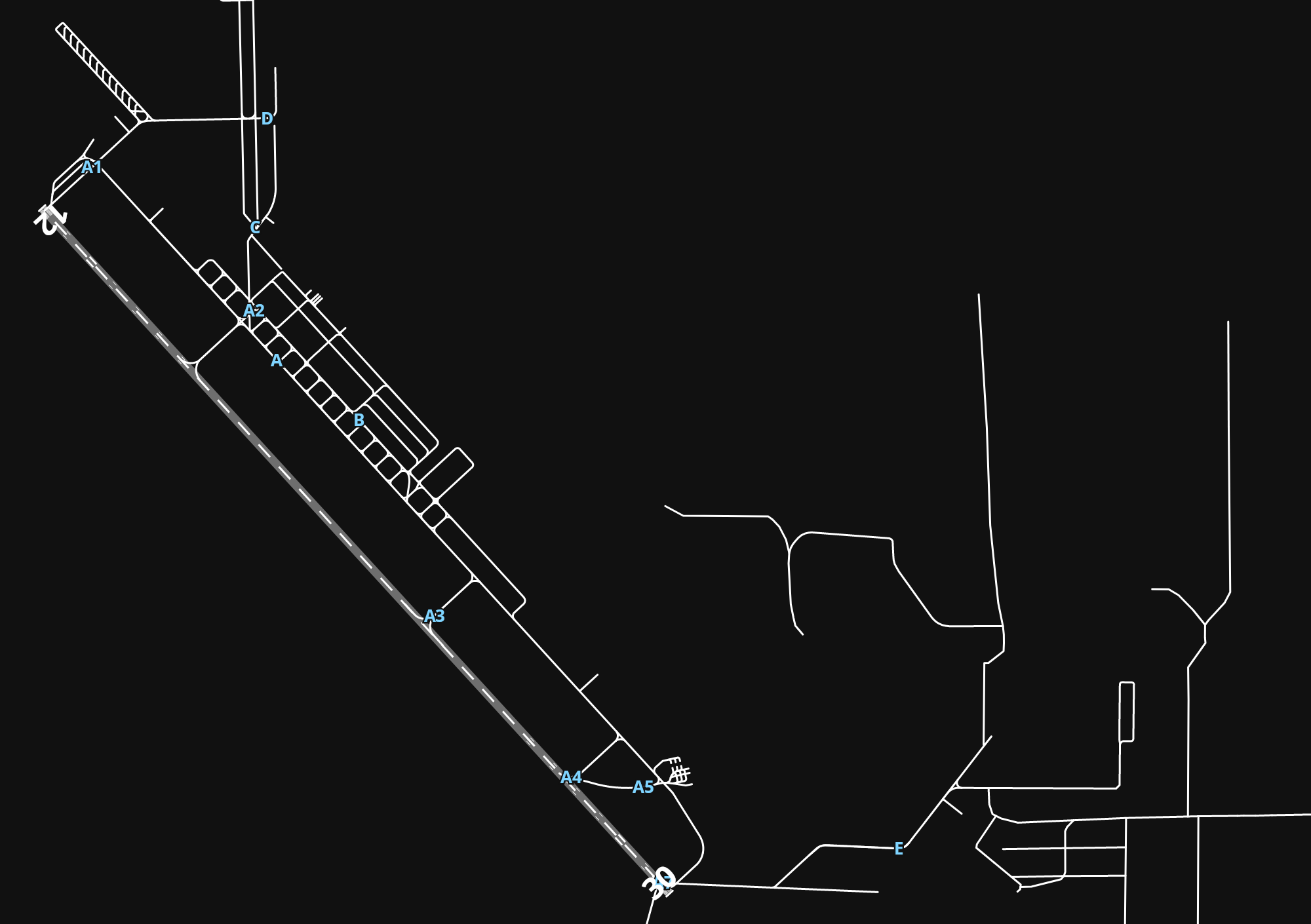KDMA Davis Monthan Air Force Base airport diagram — runways, taxiways and parking stands