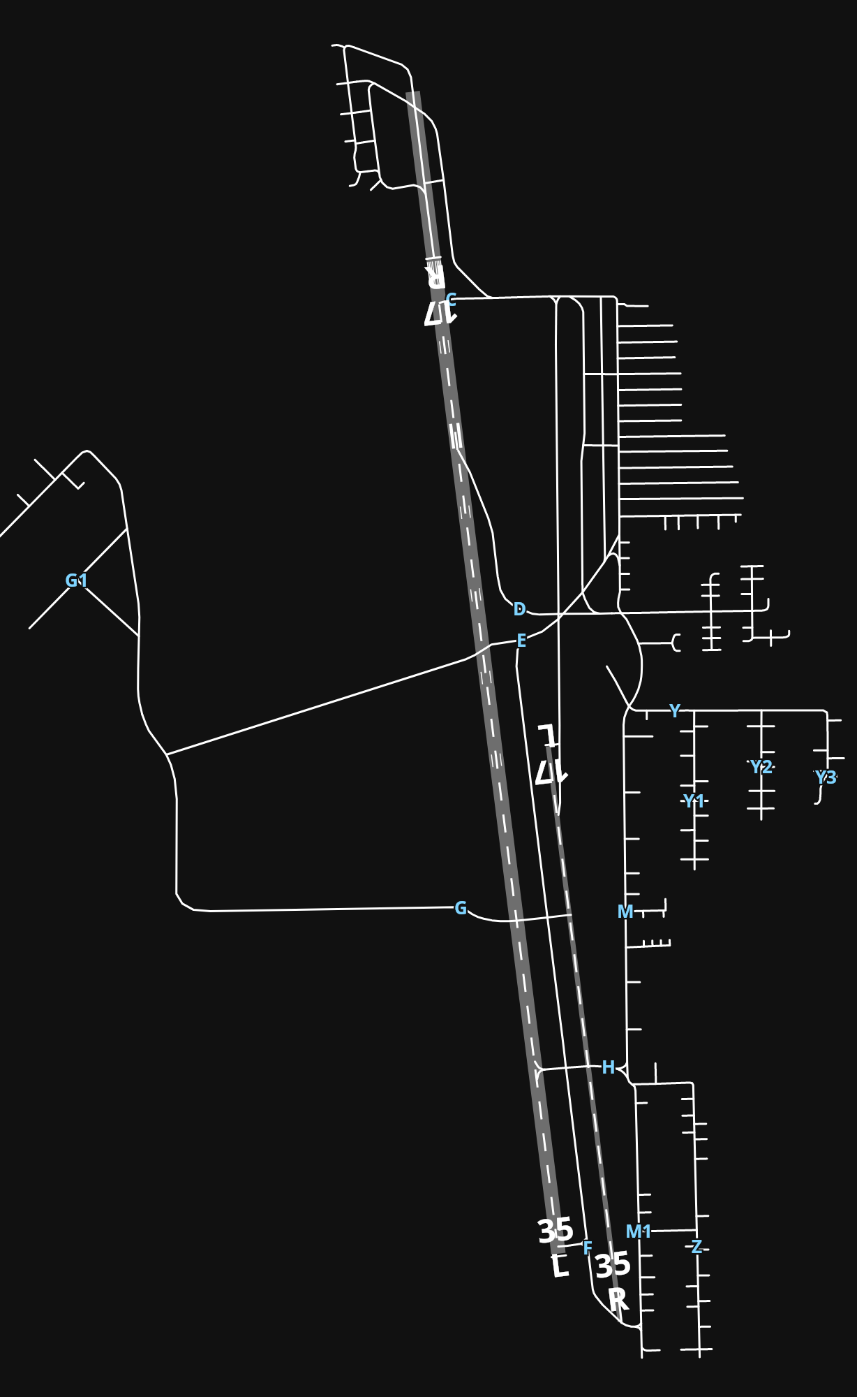 KDWH David Wayne Hooks Memorial Airport airport diagram — runways, taxiways and parking stands