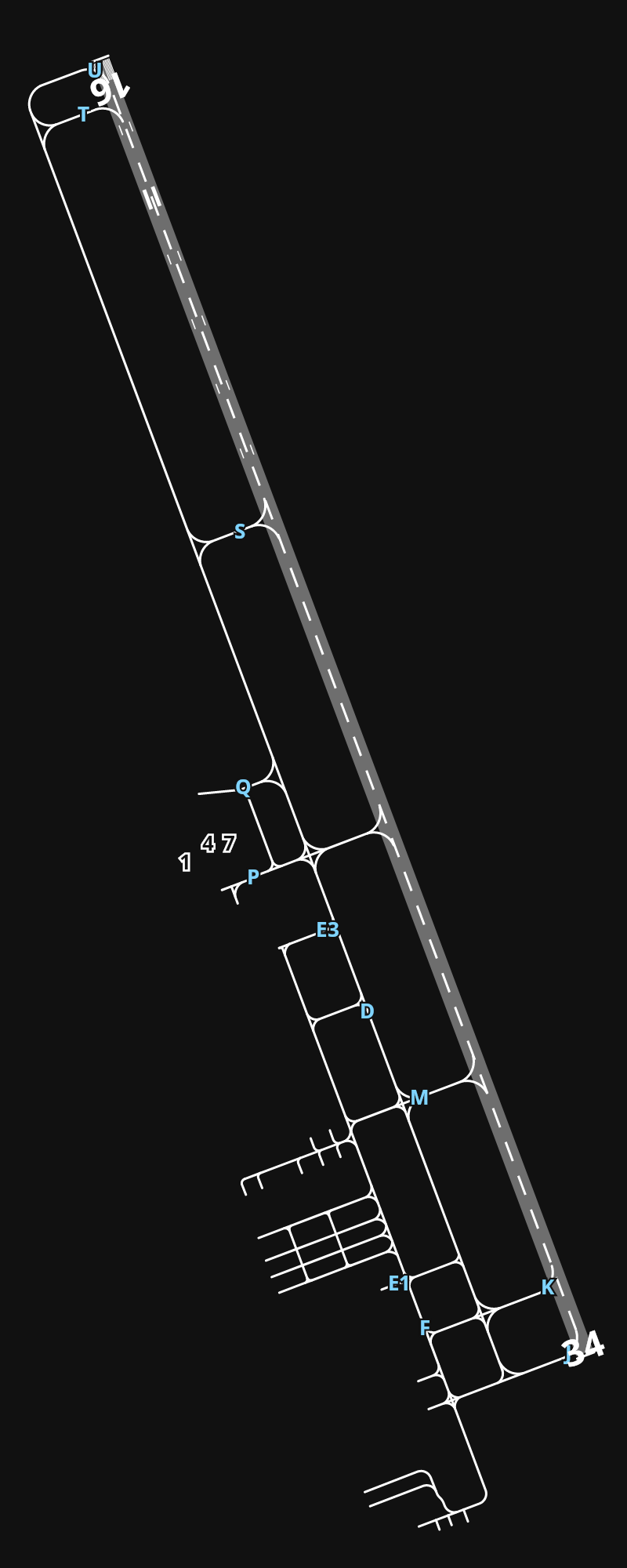 KECP Northwest Florida Beaches International Airport airport diagram — runways, taxiways and parking stands