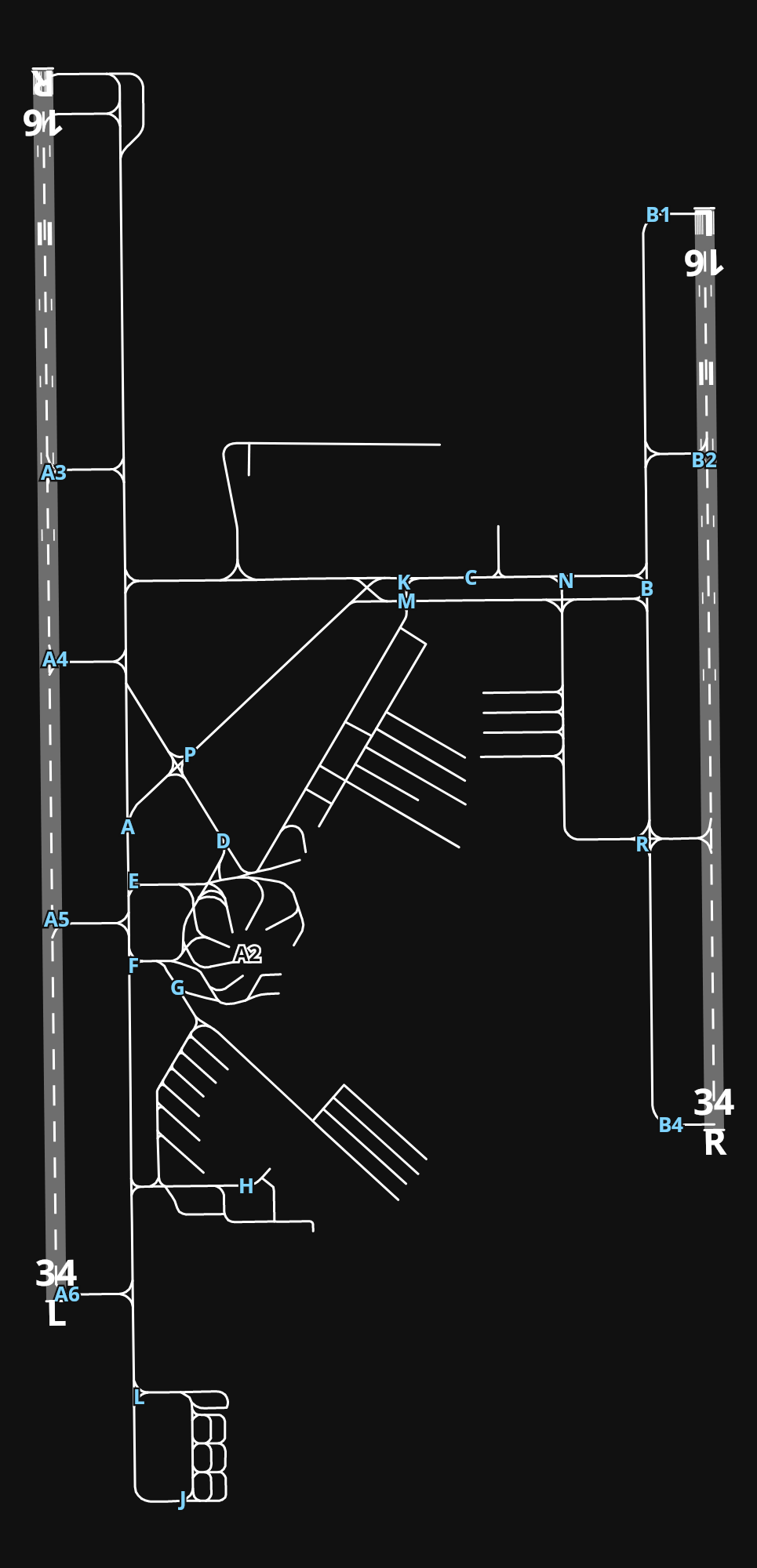 KEUG Mahlon Sweet Field airport diagram — runways, taxiways and parking stands