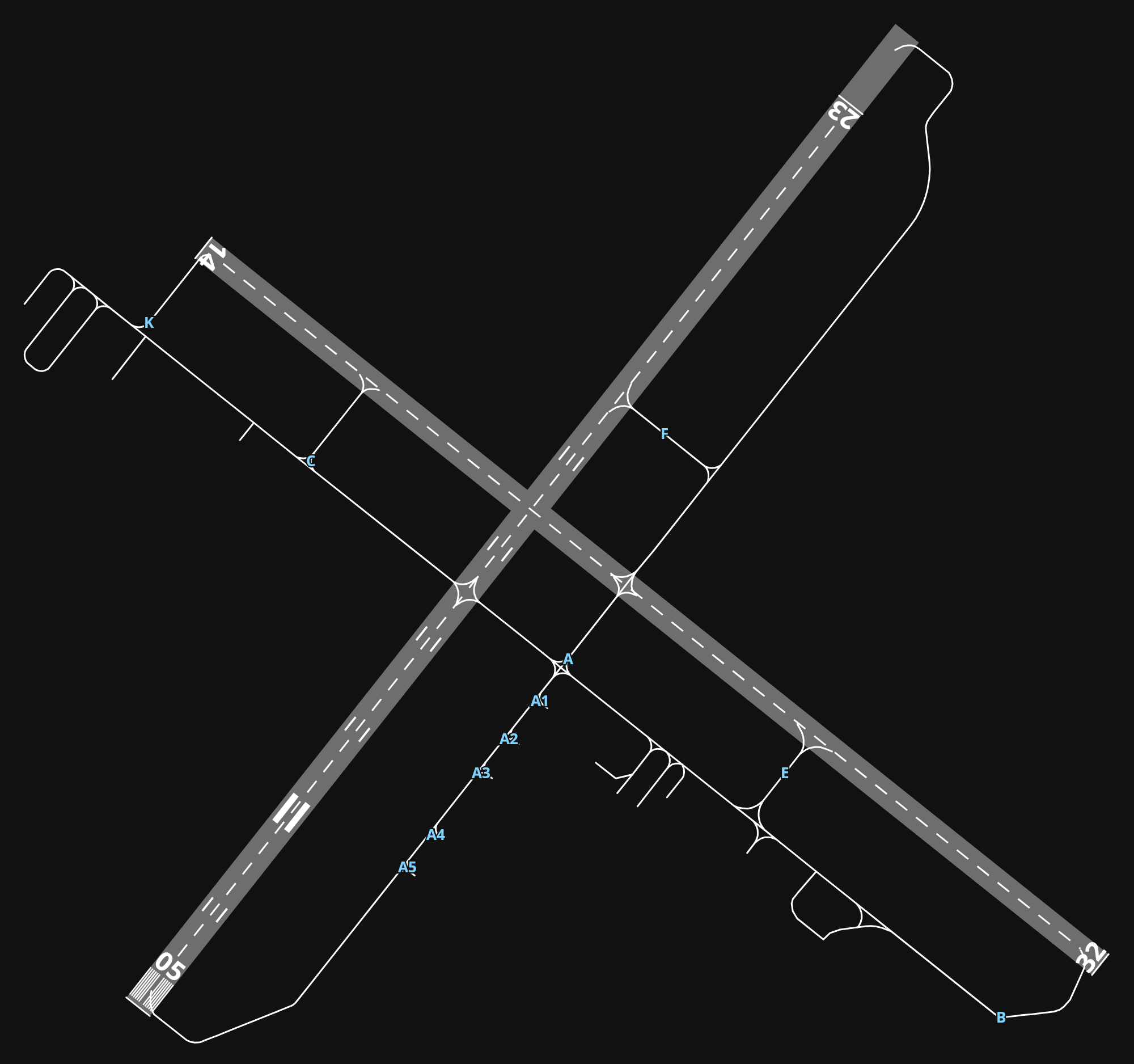 KEWB New Bedford Regional Airport airport diagram — runways, taxiways and parking stands