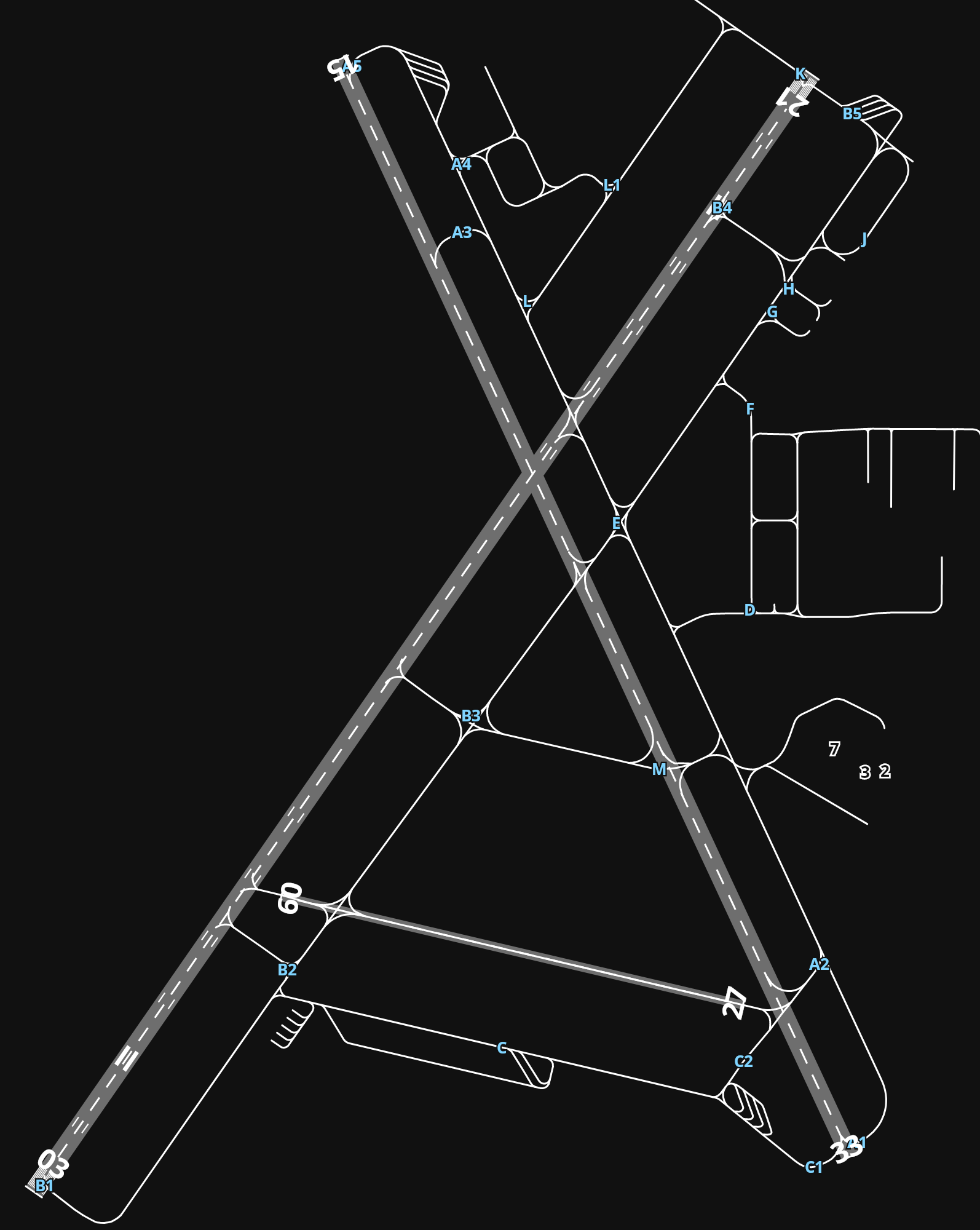 KFSD Sioux Falls Regional Airport / Joe Foss Field airport diagram — runways, taxiways and parking stands