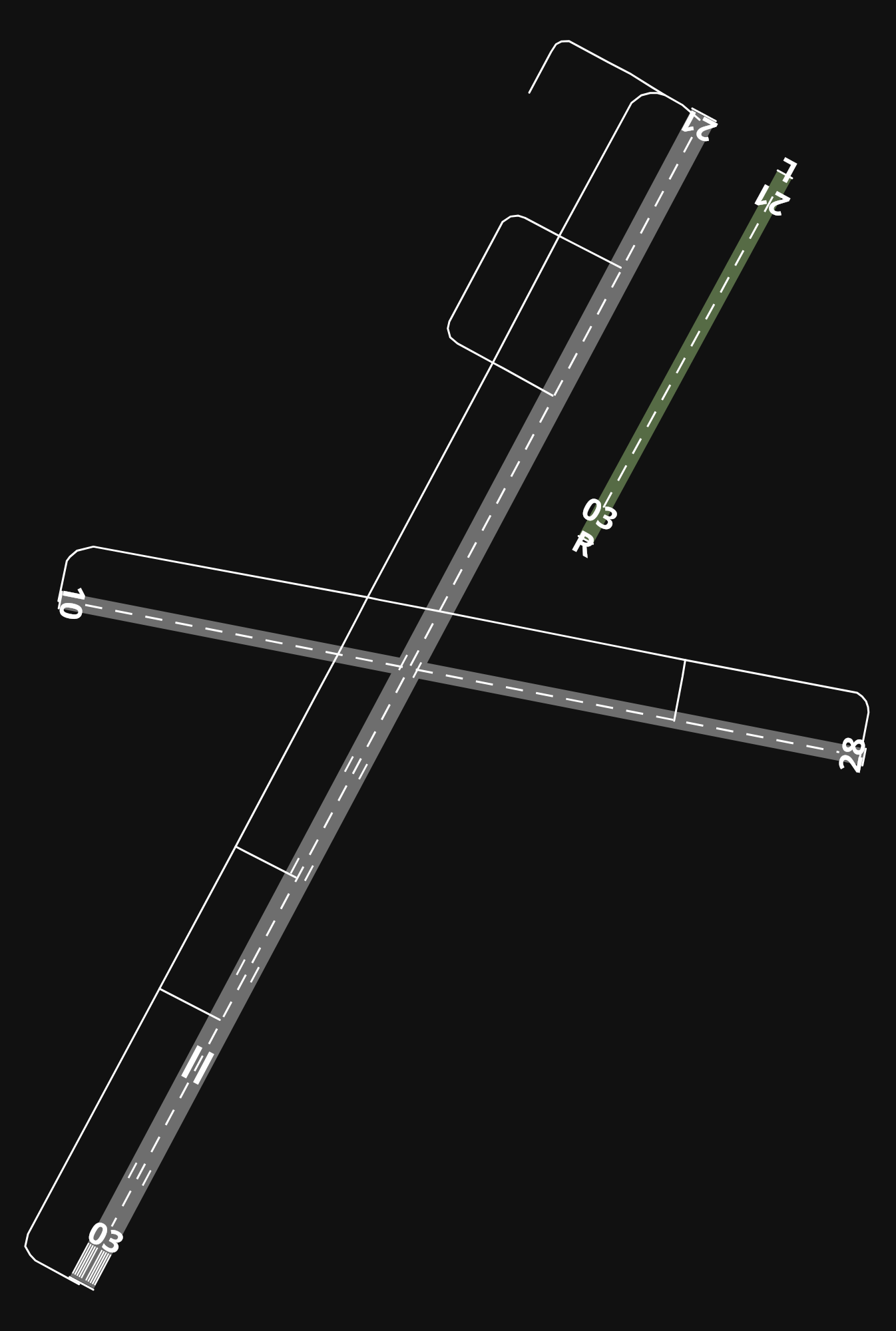 KGBG Galesburg Municipal Airport airport diagram — runways, taxiways and parking stands