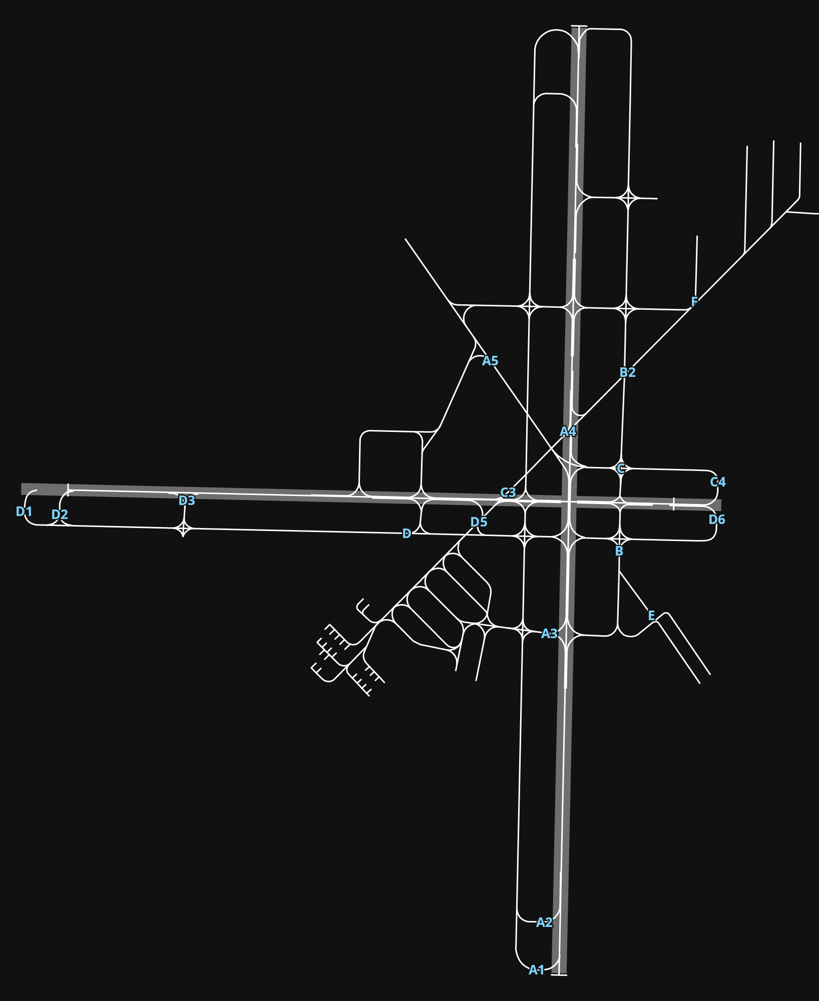 KGMU Greenville Downtown airport diagram — runways, taxiways and parking stands