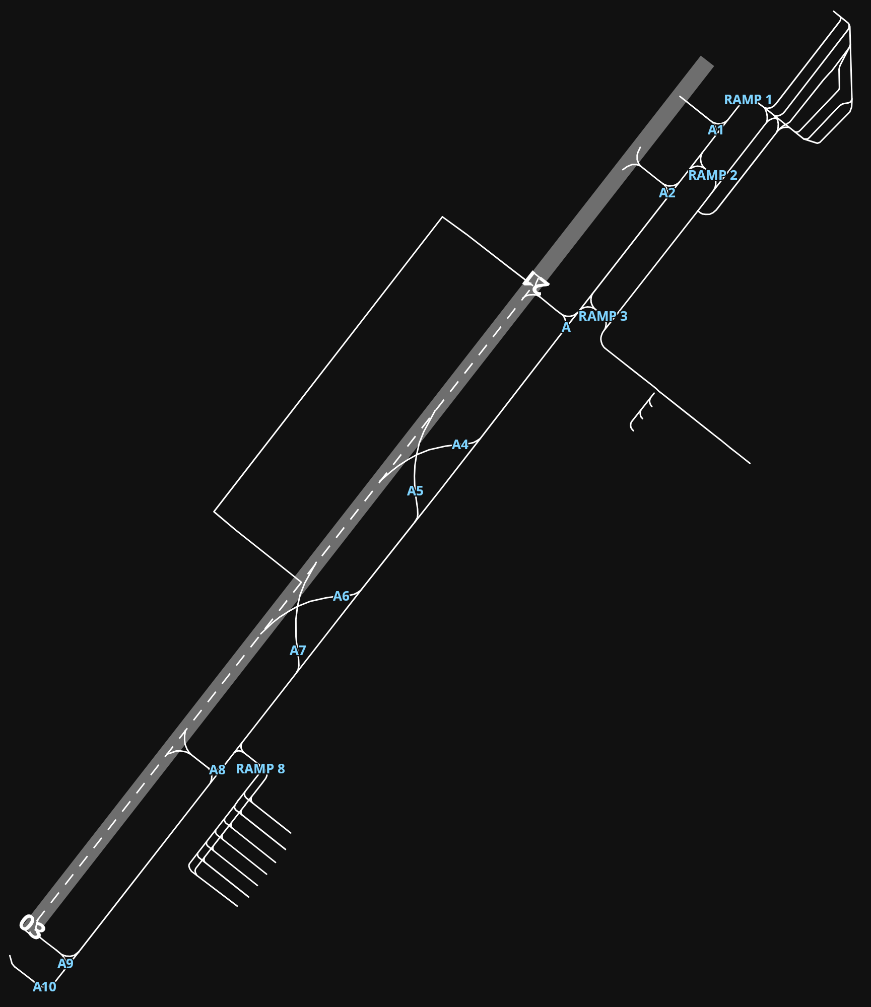 KGYR Phoenix Goodyear Airport airport diagram — runways, taxiways and parking stands