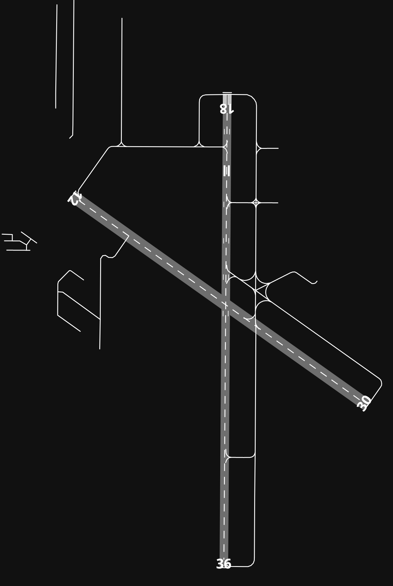 KHUM Houma-Terrebonne airport diagram — runways, taxiways and parking stands