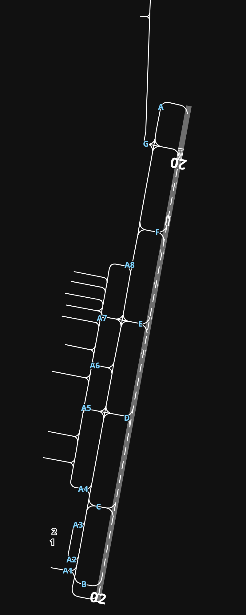 KJQF Concord-Padgett Regional Airport airport diagram — runways, taxiways and parking stands