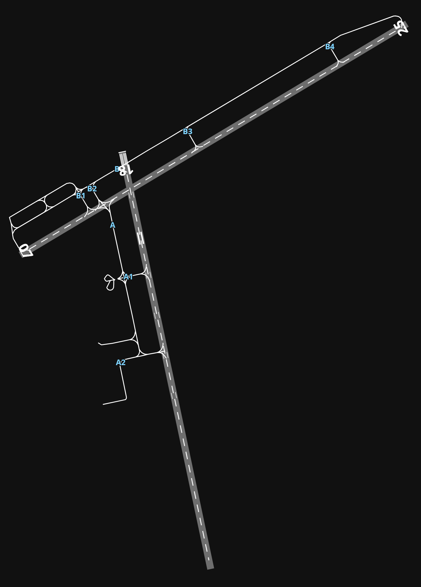 KLEB Lebanon Municipal Airport airport diagram — runways, taxiways and parking stands
