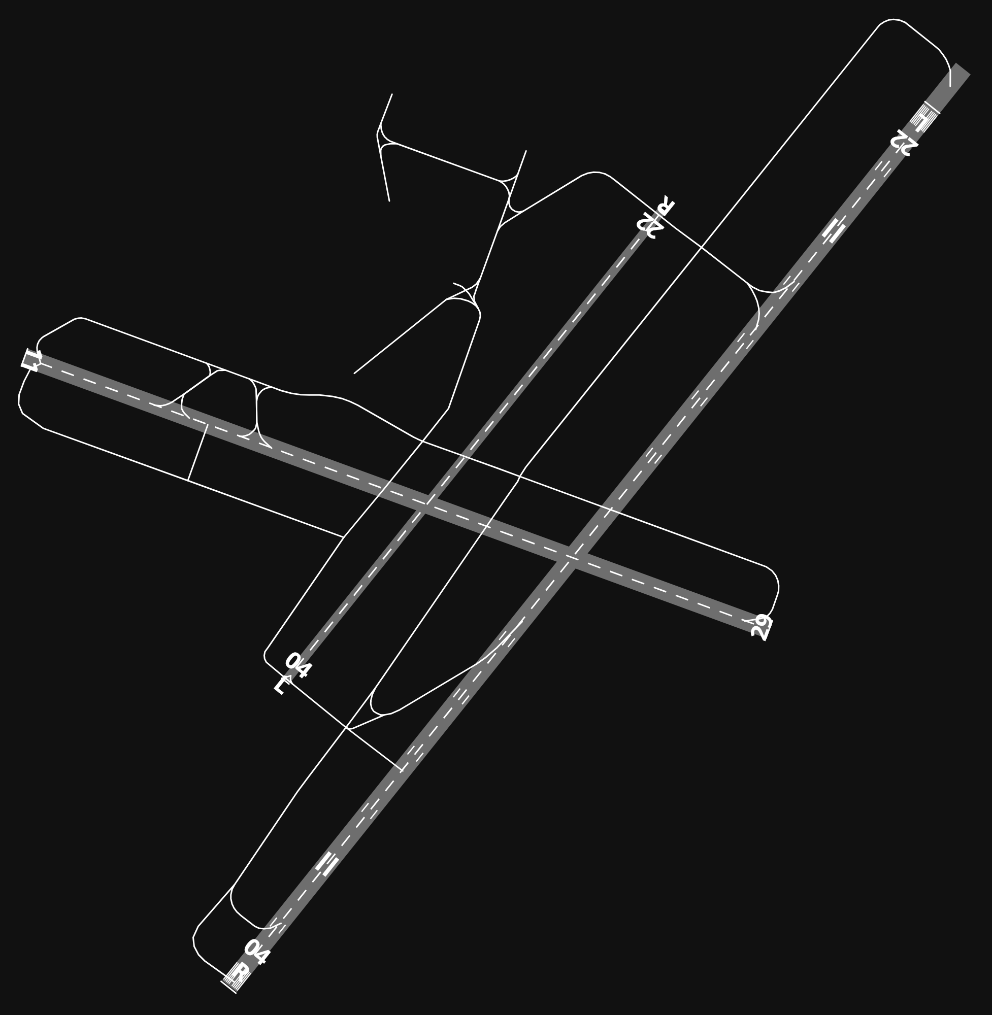 KLFT Lafayette Regional Airport airport diagram — runways, taxiways and parking stands
