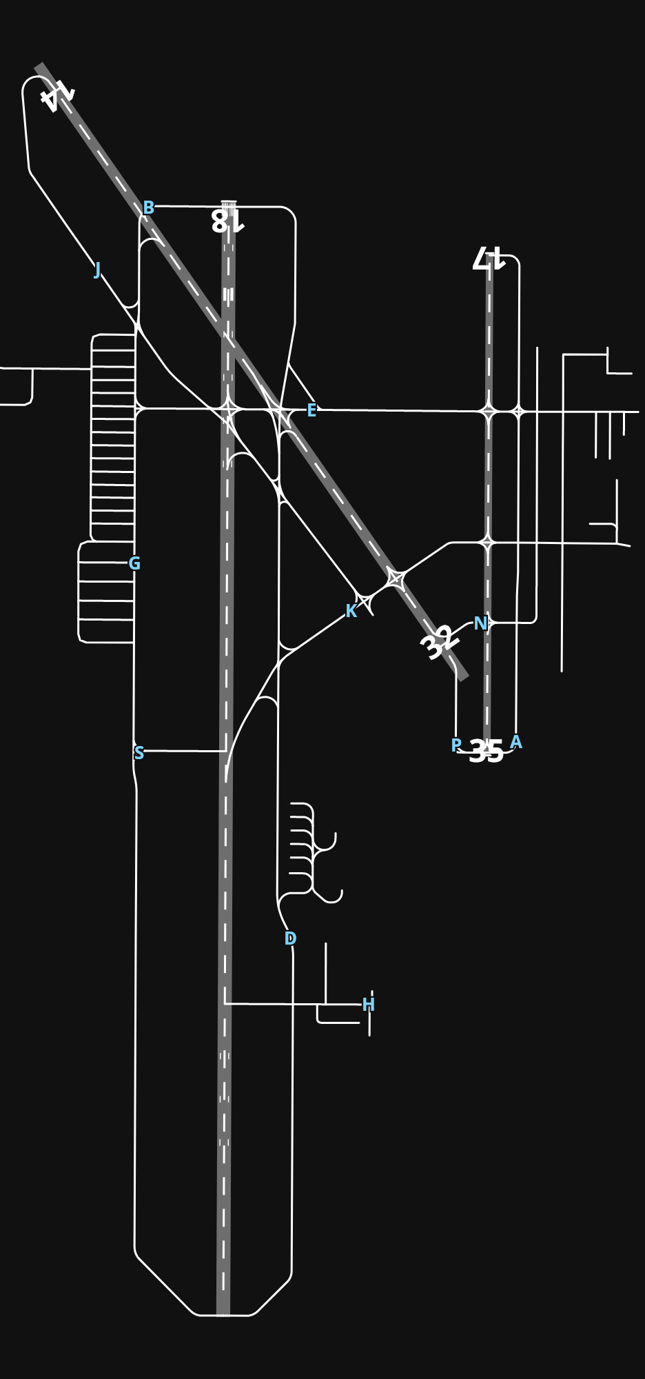 KLNK Lincoln Airport airport diagram — runways, taxiways and parking stands