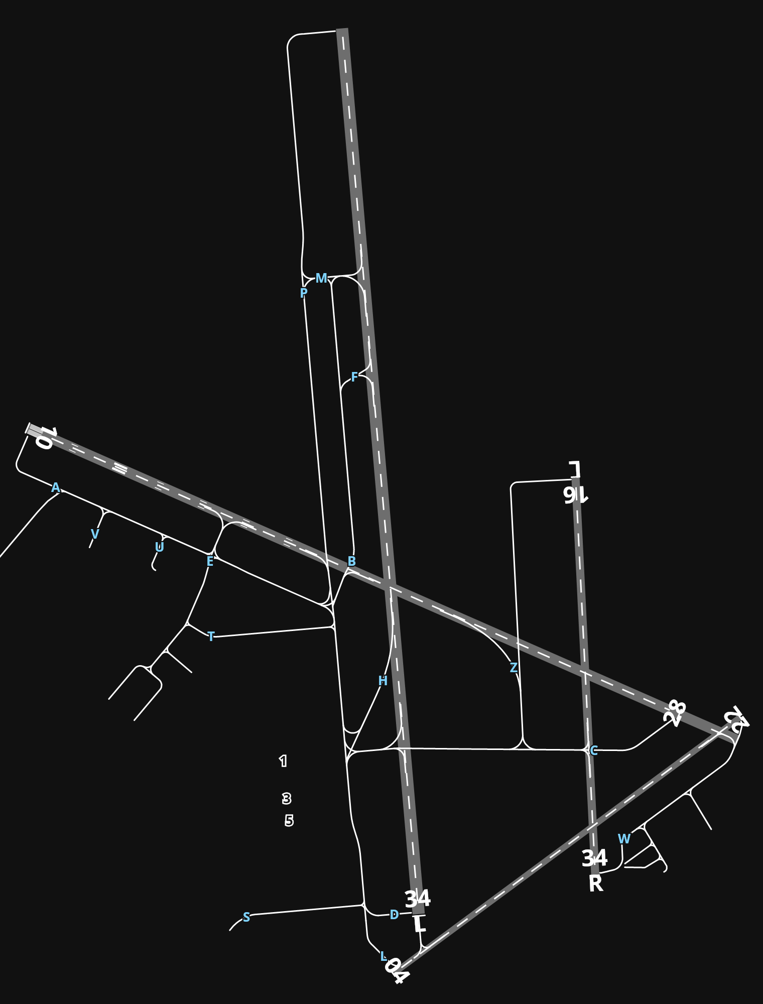 KMAF Midland International Air and Space Port airport diagram — runways, taxiways and parking stands