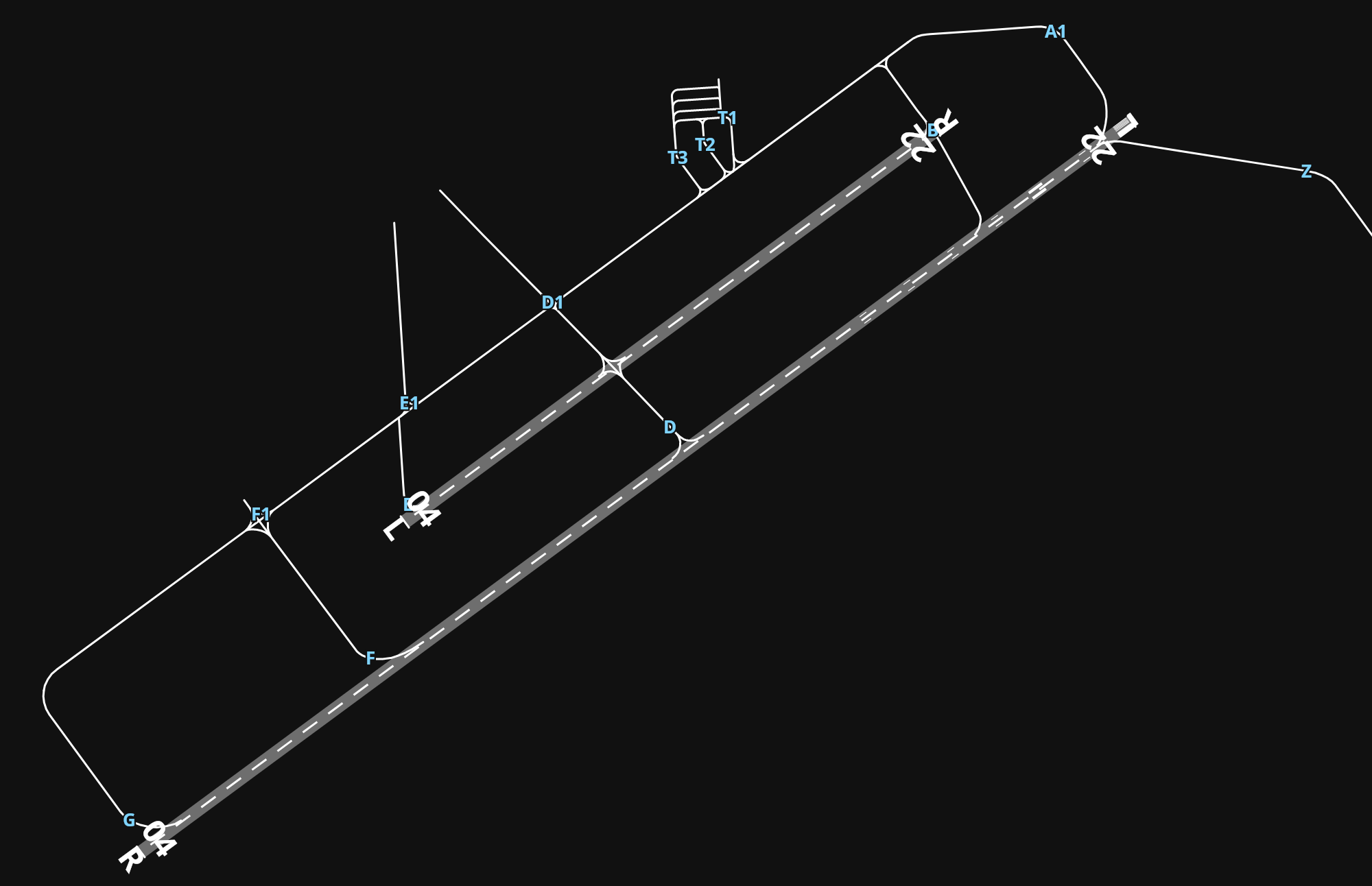 KMHR Sacramento Mather airport diagram — runways, taxiways and parking stands