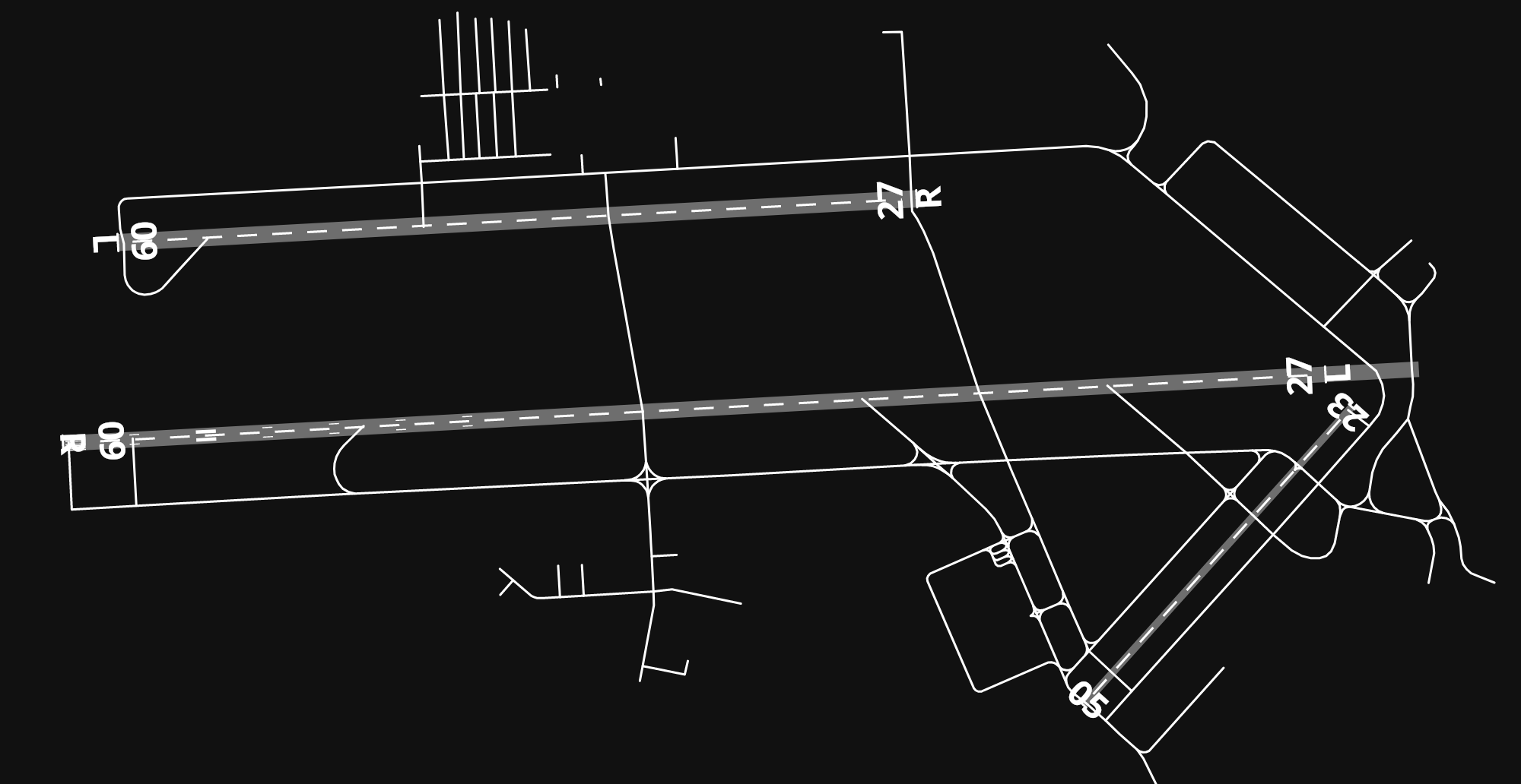 KMLB Melbourne Orlando International Airport airport diagram — runways, taxiways and parking stands