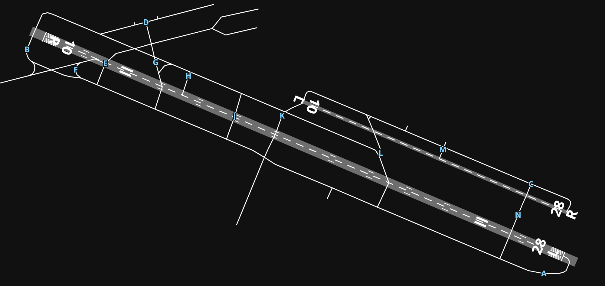 KMRY Monterey Peninsula Airport airport diagram — runways, taxiways and parking stands