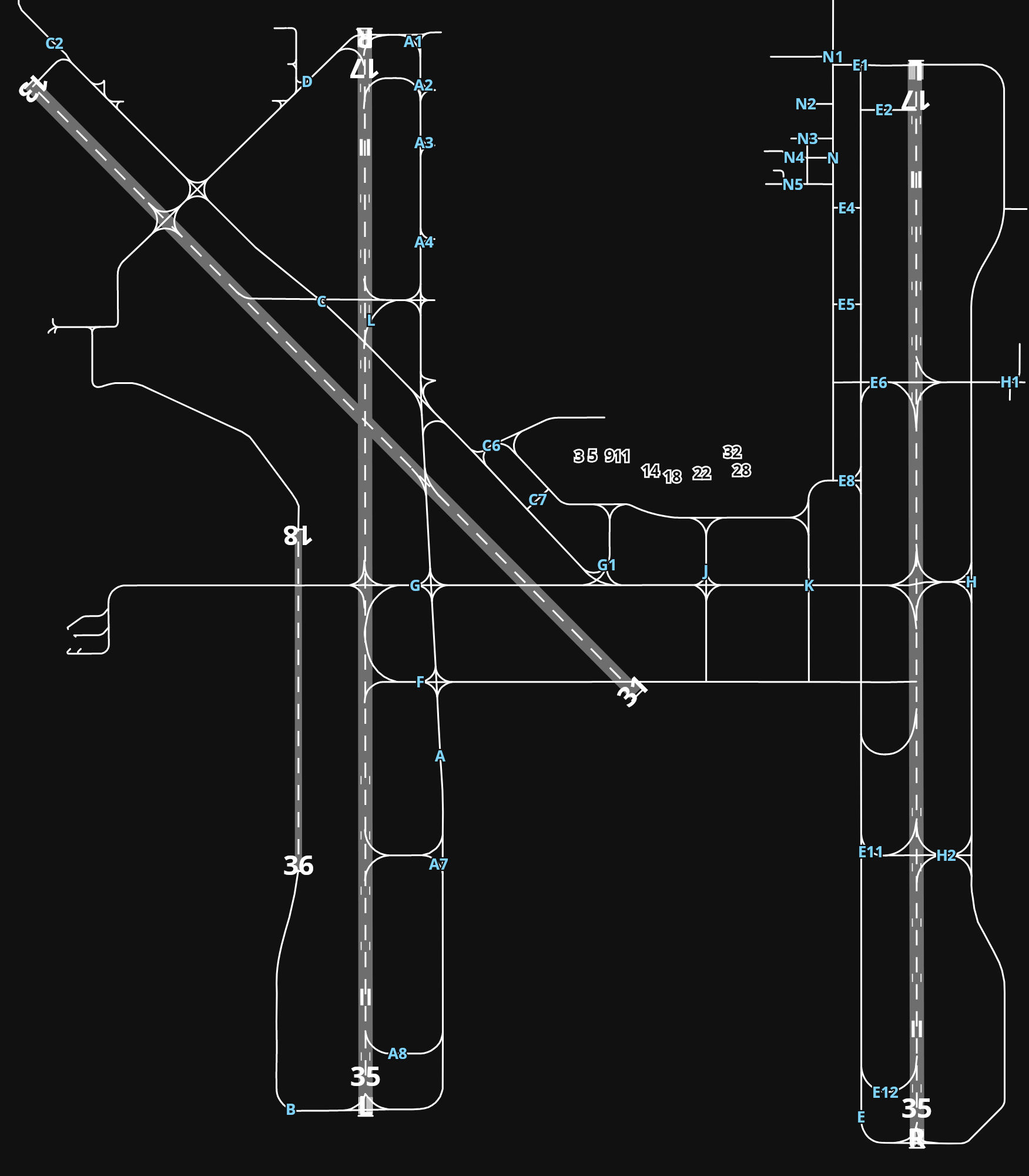 KOKC Will Rogers World Airport airport diagram — runways, taxiways and parking stands