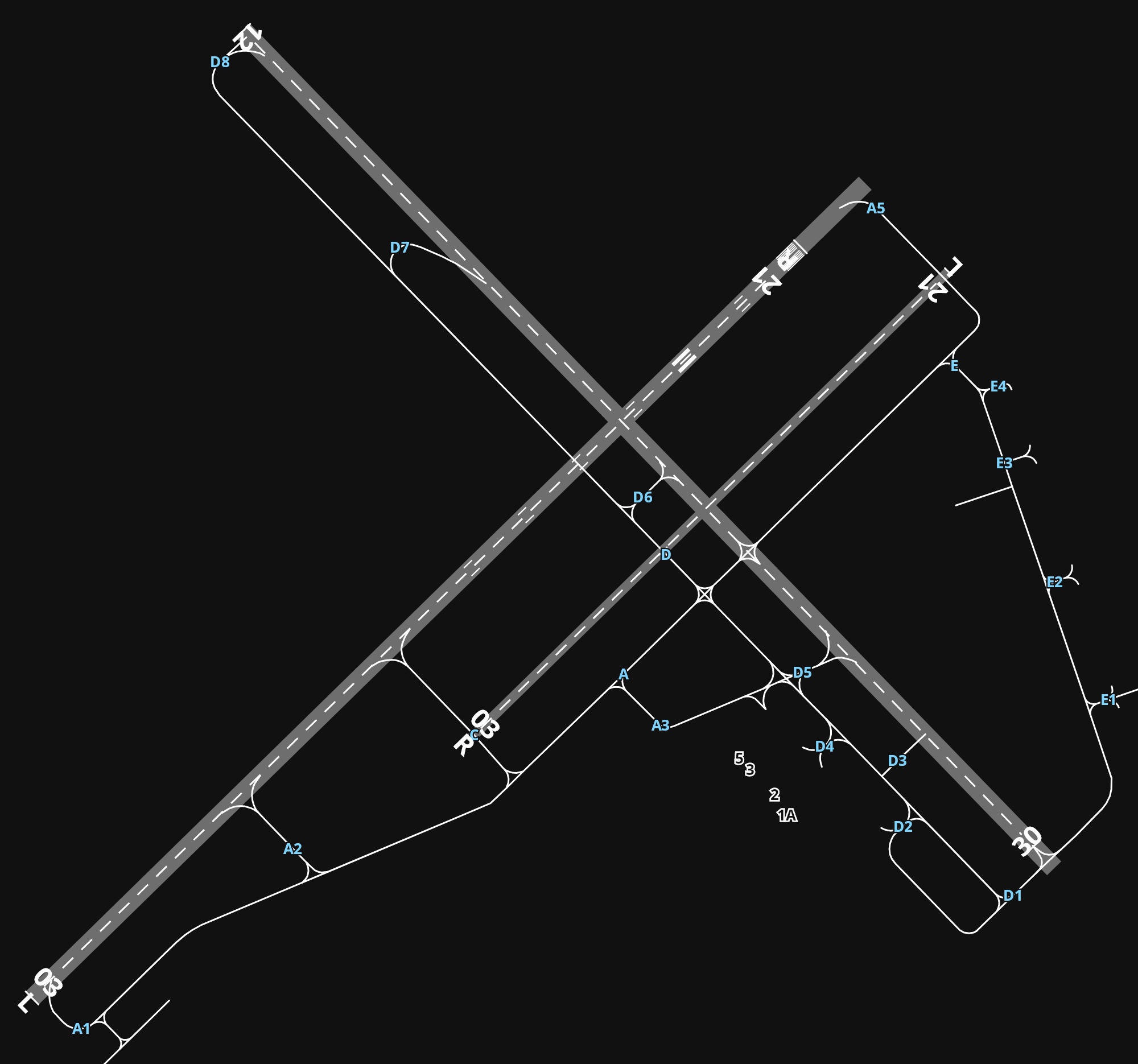 KPSC Tri Cities Airport airport diagram — runways, taxiways and parking stands