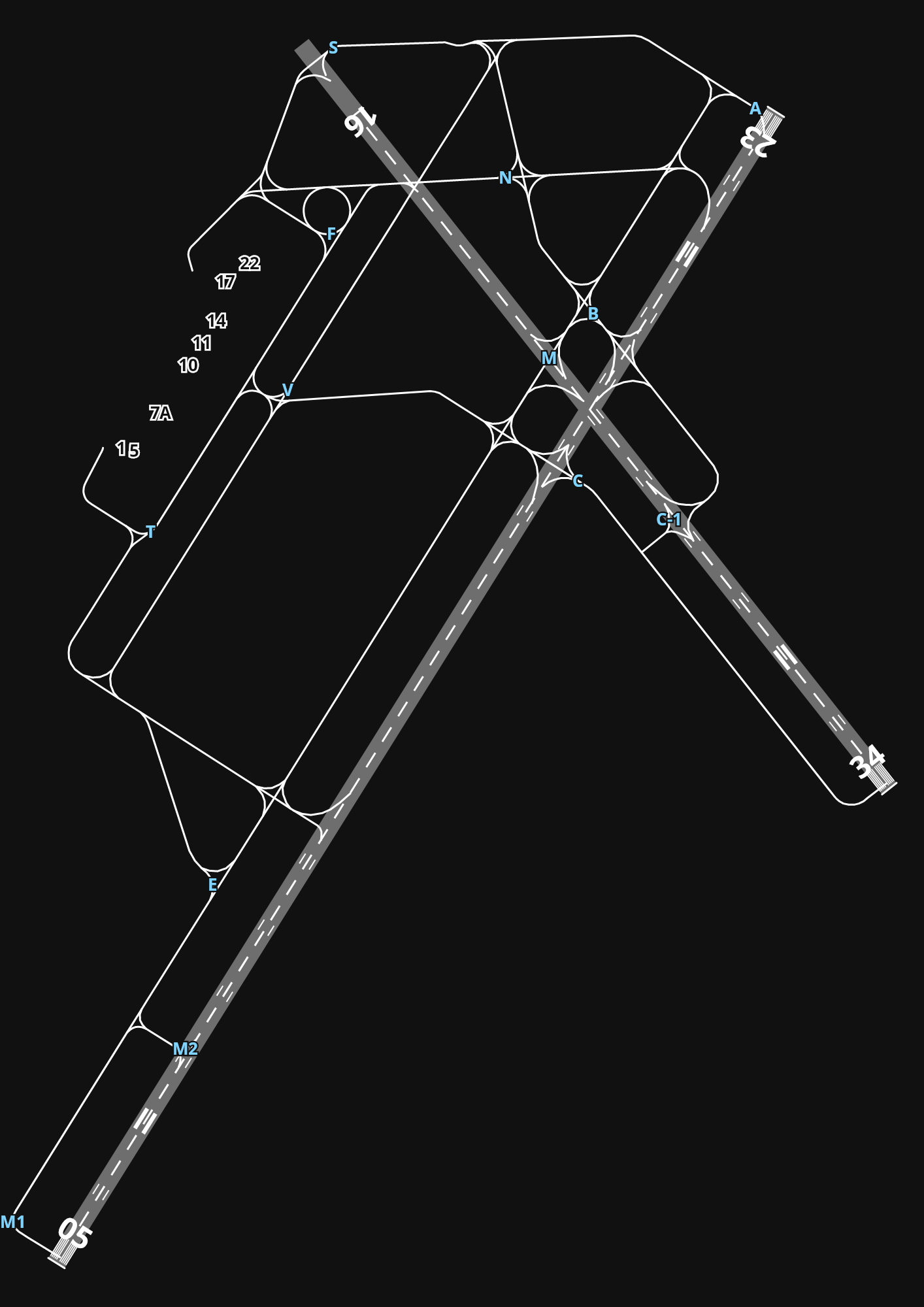 KPVD Theodore Francis Green State Airport airport diagram — runways, taxiways and parking stands