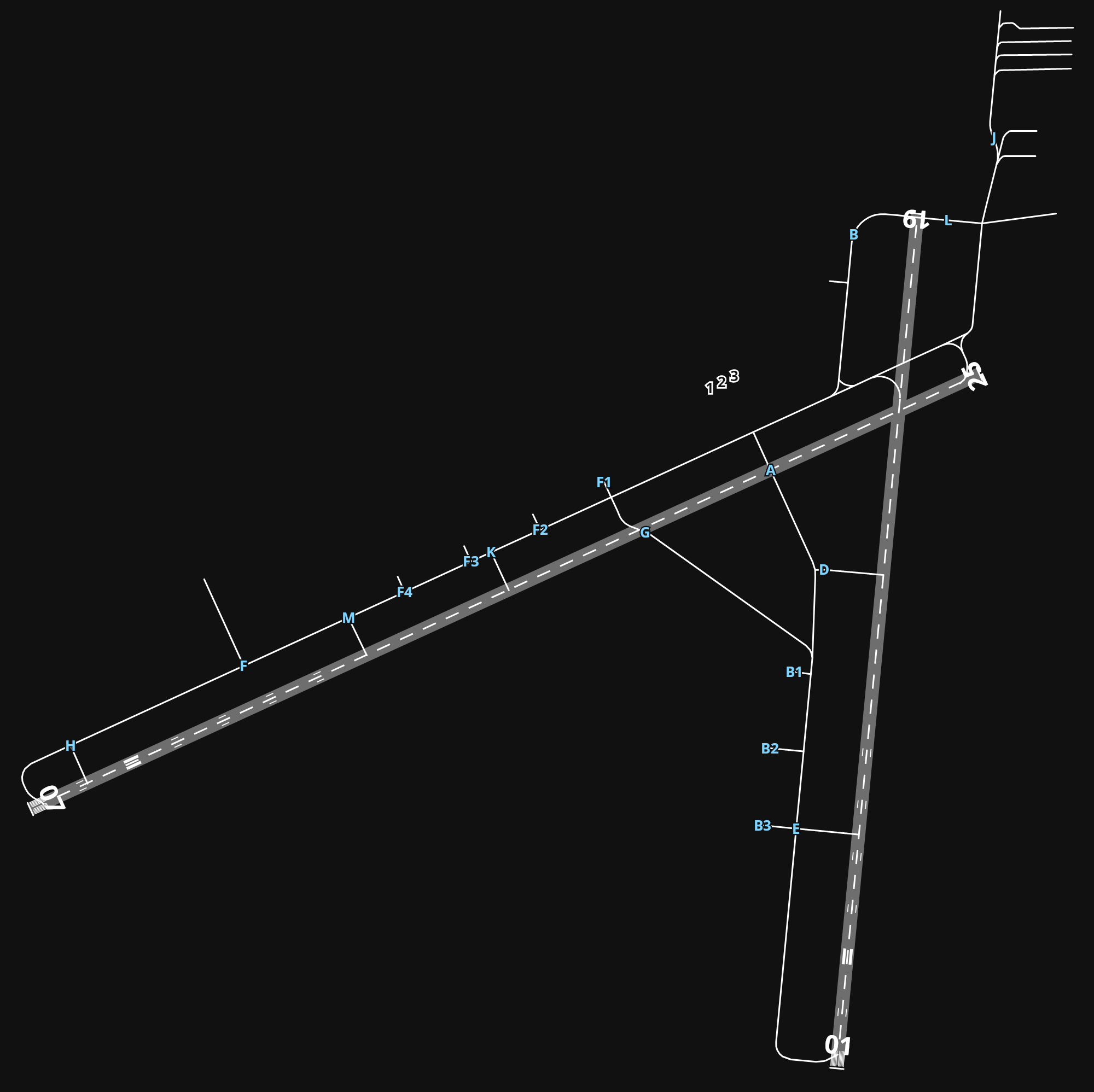 KRFD Chicago Rockford International Airport airport diagram — runways, taxiways and parking stands