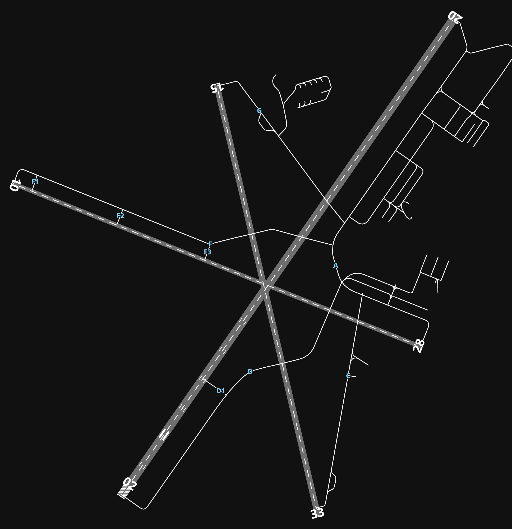 KSAF Santa Fe Municipal Airport airport diagram — runways, taxiways and parking stands