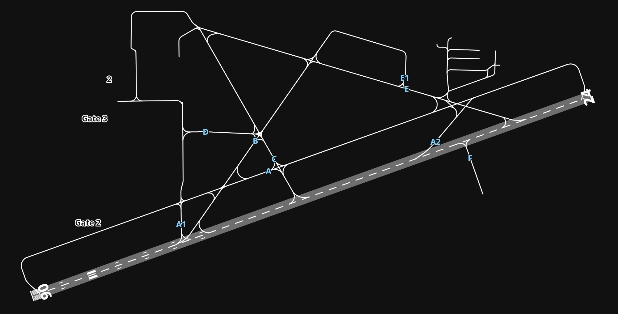 KSBD San Bernardino International Airport airport diagram — runways, taxiways and parking stands