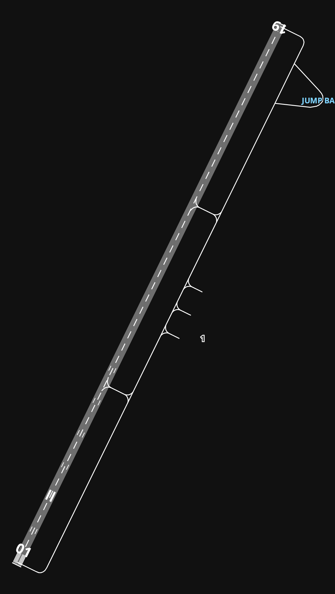 KWYS Yellowstone Airport airport diagram — runways, taxiways and parking stands