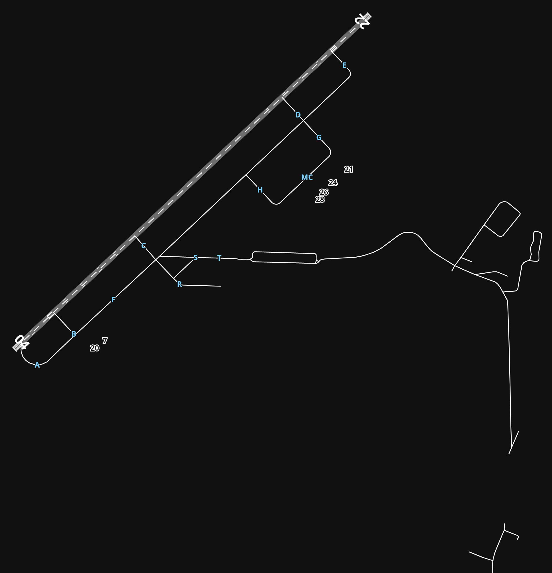 LDZA Zagreb Franjo Tuđman International Airport airport diagram — runways, taxiways and parking stands