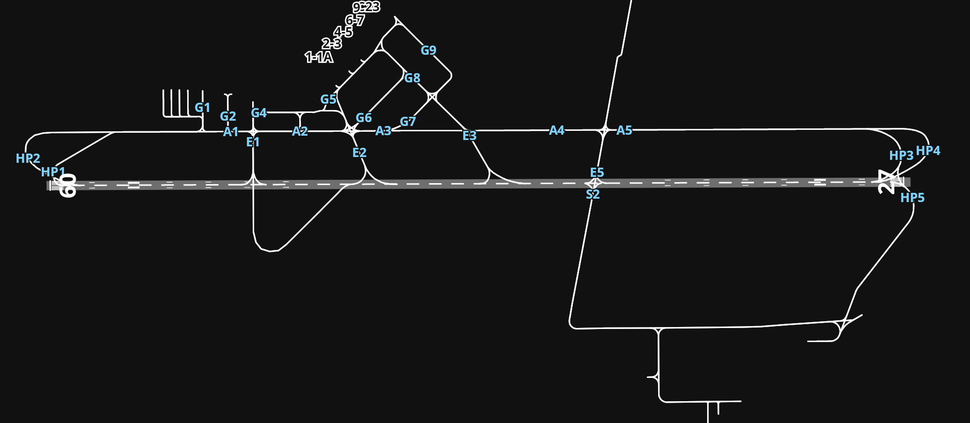 LEZL Sevilla Airport airport diagram — runways, taxiways and parking stands