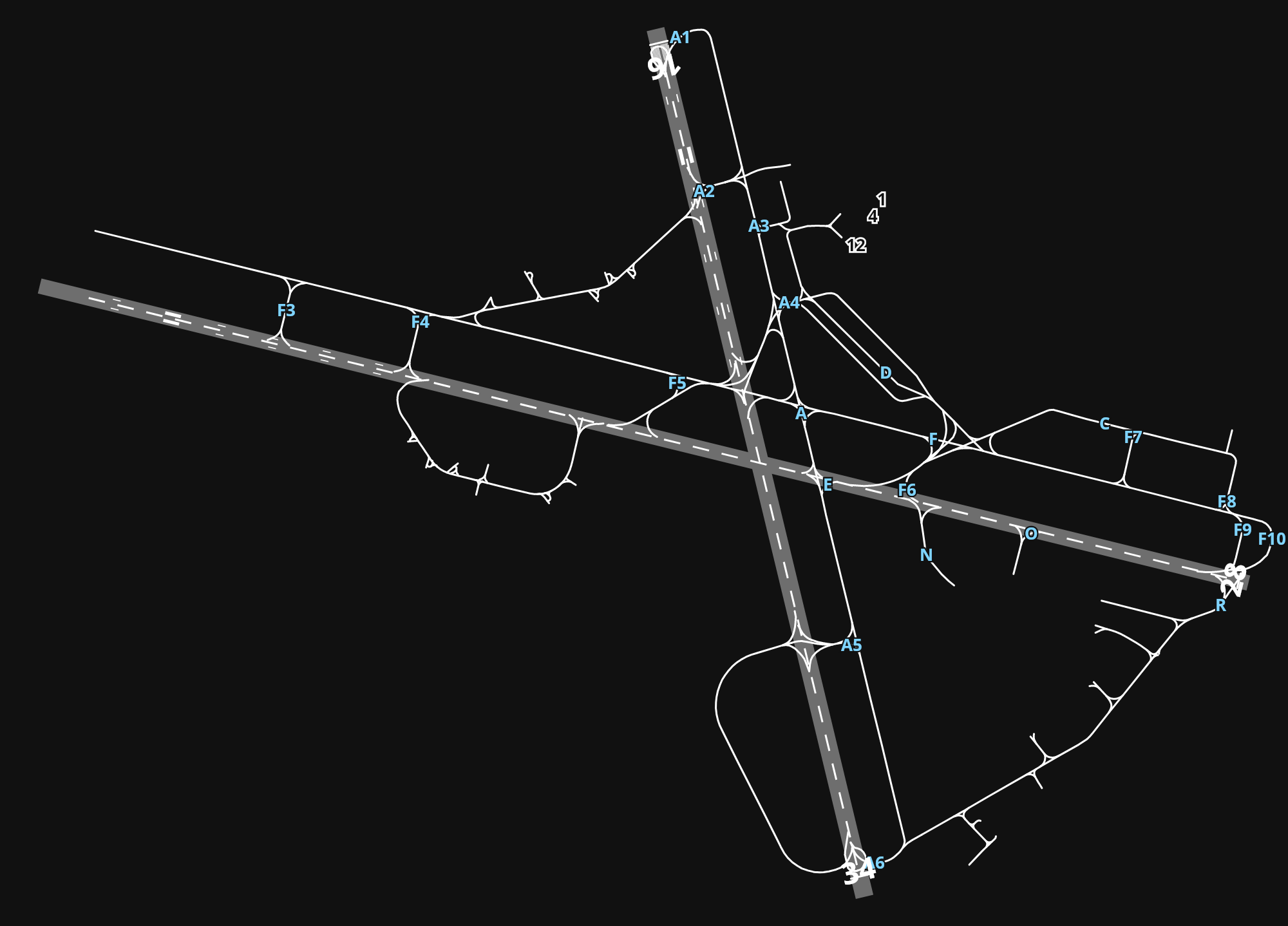 LGTS Thessaloniki Macedonia International Airport airport diagram — runways, taxiways and parking stands