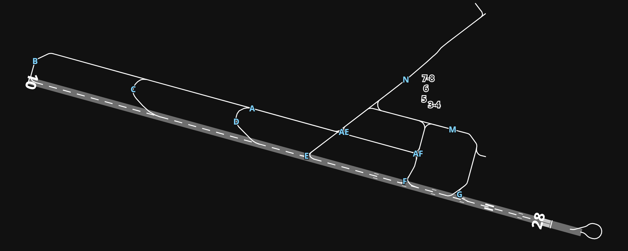 LIMJ Genoa Cristoforo Colombo Airport airport diagram — runways, taxiways and parking stands