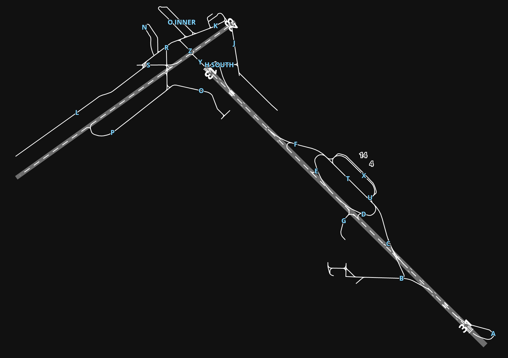 LMML Malta International Airport airport diagram — runways, taxiways and parking stands