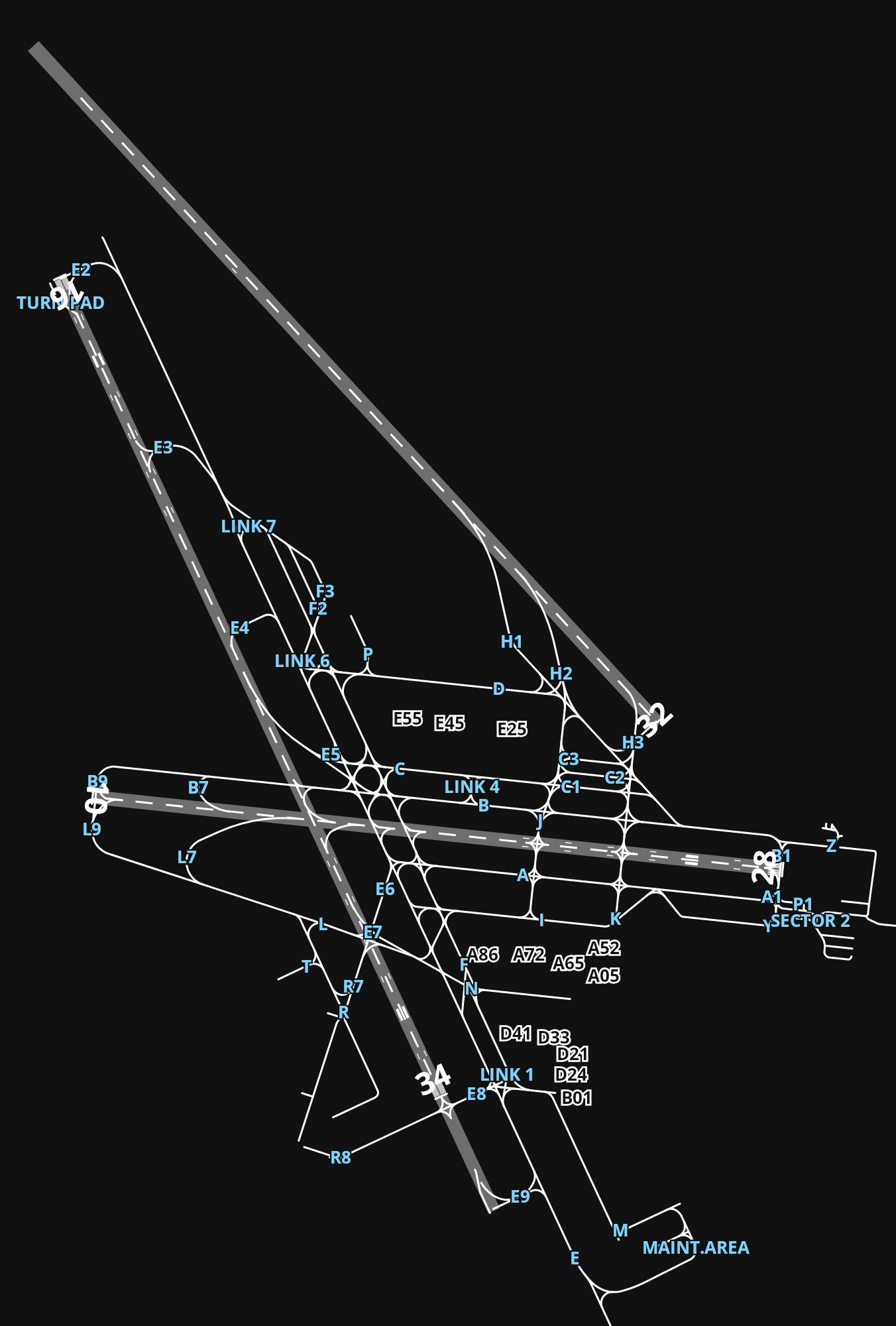 LSZH Zürich Airport airport diagram — runways, taxiways and parking stands