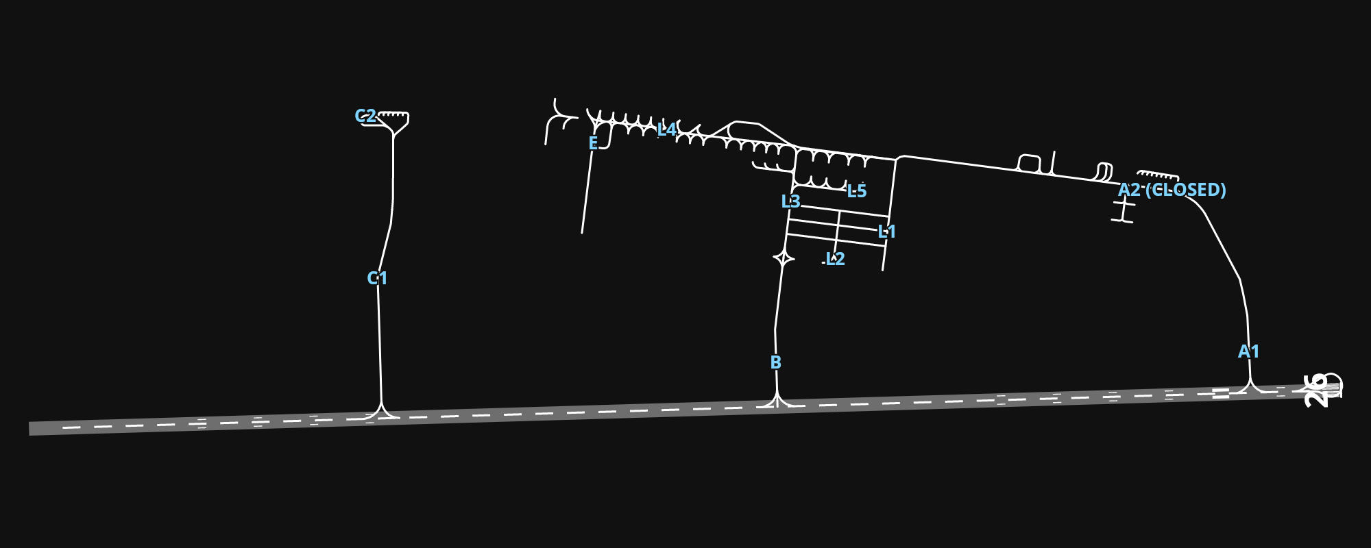 LUKK Chişinău International Airport airport diagram — runways, taxiways and parking stands