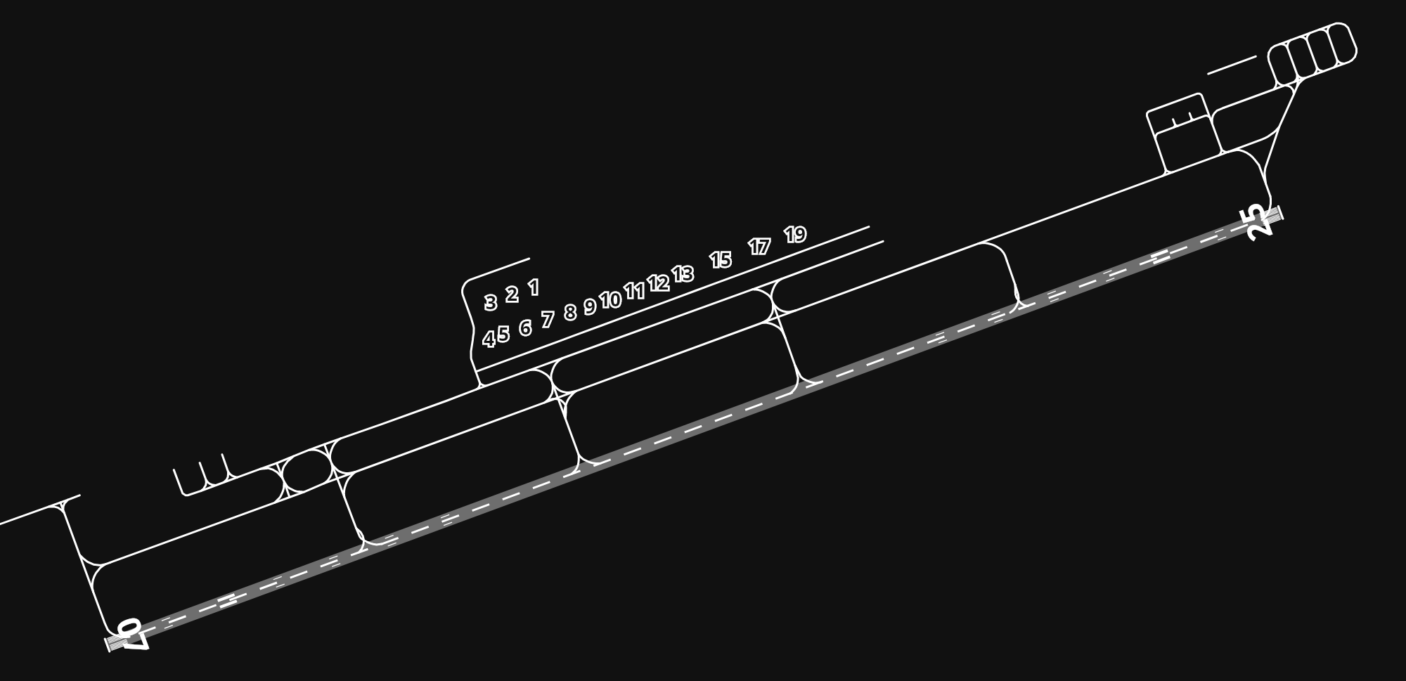 MSLP Monseñor Óscar Arnulfo Romero International Airport airport diagram — runways, taxiways and parking stands