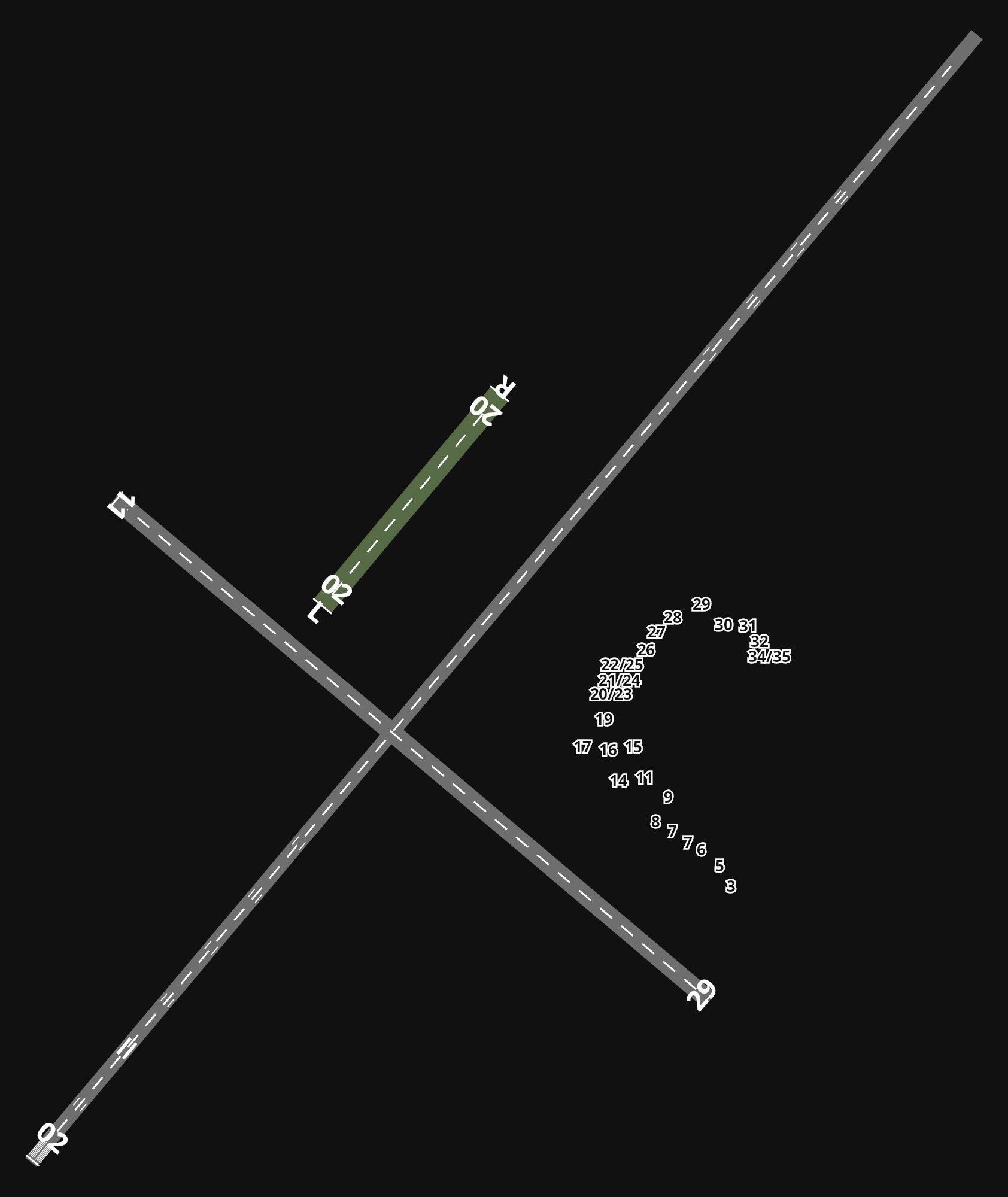 NZCH Christchurch International Airport airport diagram — runways, taxiways and parking stands