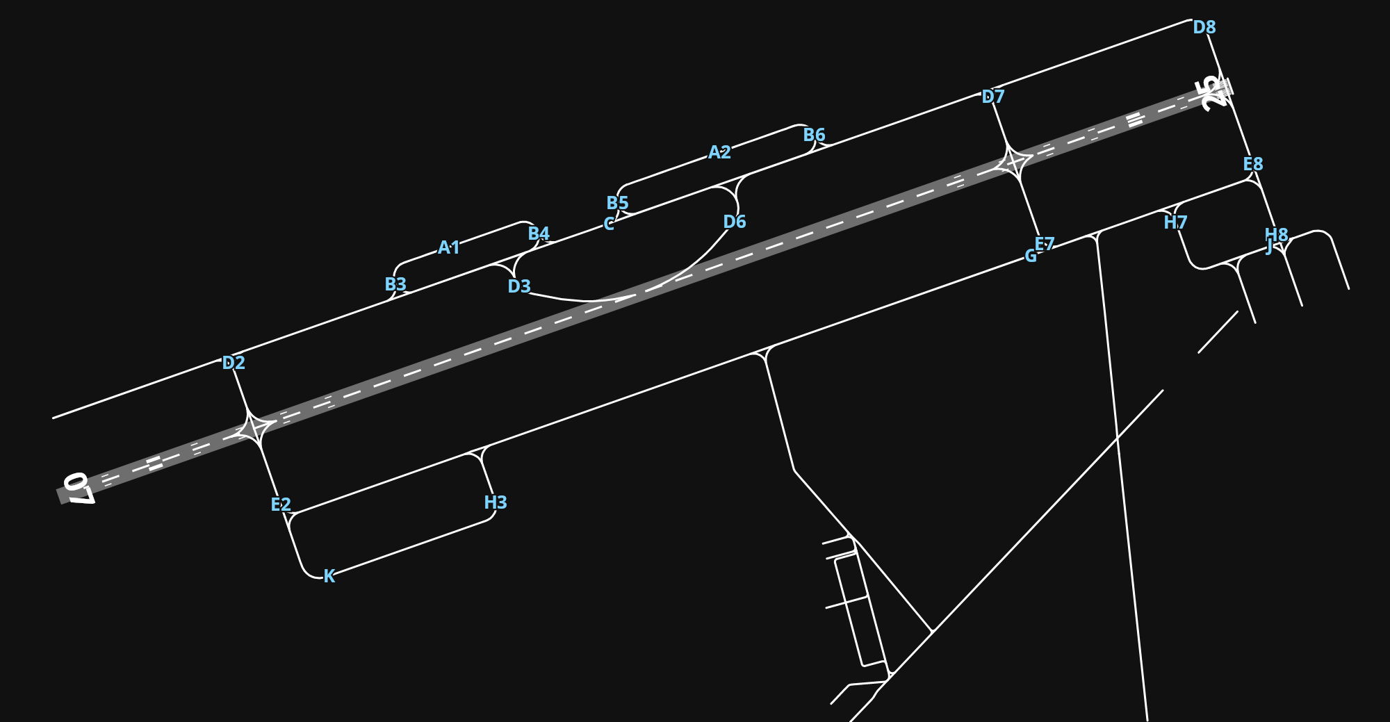 OOSA Salalah Airport airport diagram — runways, taxiways and parking stands