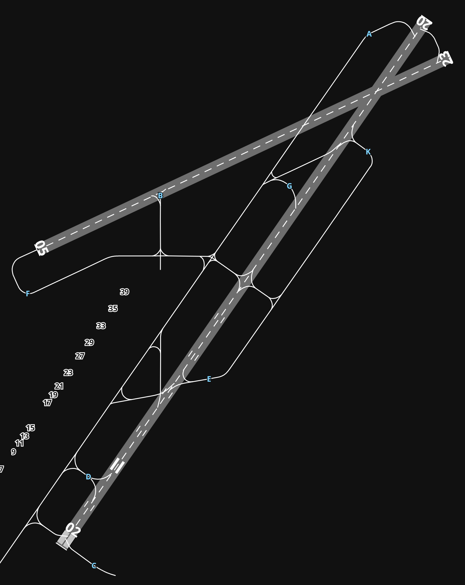 PHOG Kahului International Airport airport diagram — runways, taxiways and parking stands