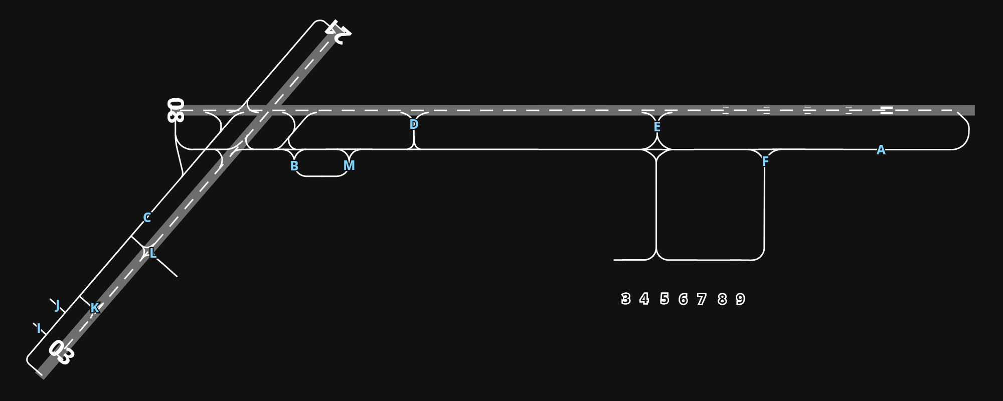PHTO Hilo International Airport airport diagram — runways, taxiways and parking stands