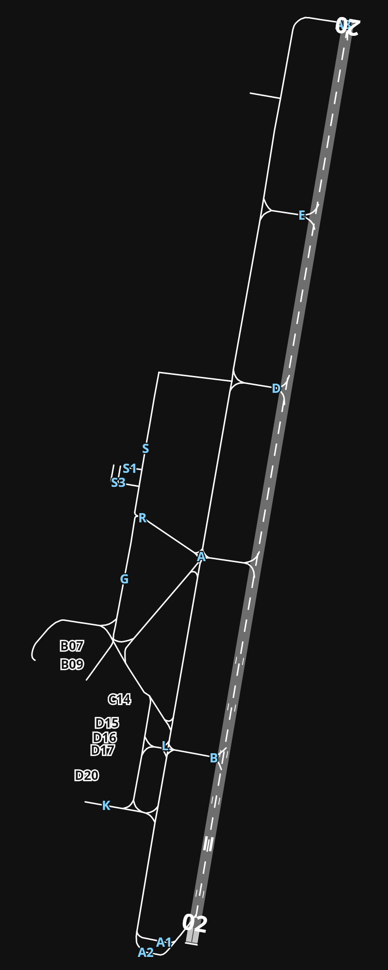 SKCL Alfonso Bonilla Aragon International Airport airport diagram — runways, taxiways and parking stands