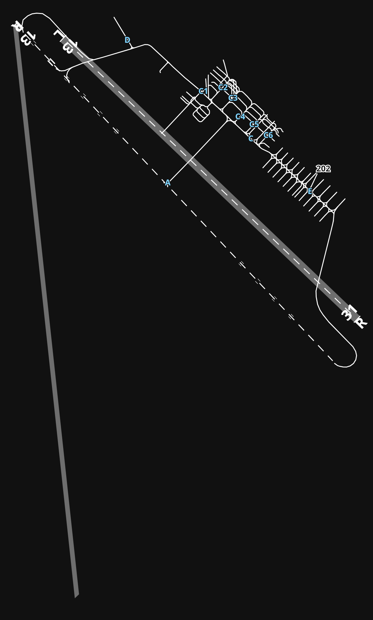 UGTB Tbilisi International Airport airport diagram — runways, taxiways and parking stands