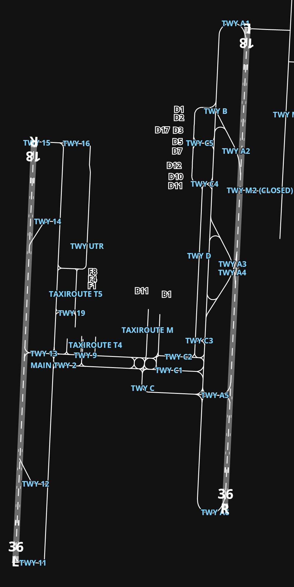 UKBB Boryspil International Airport airport diagram — runways, taxiways and parking stands