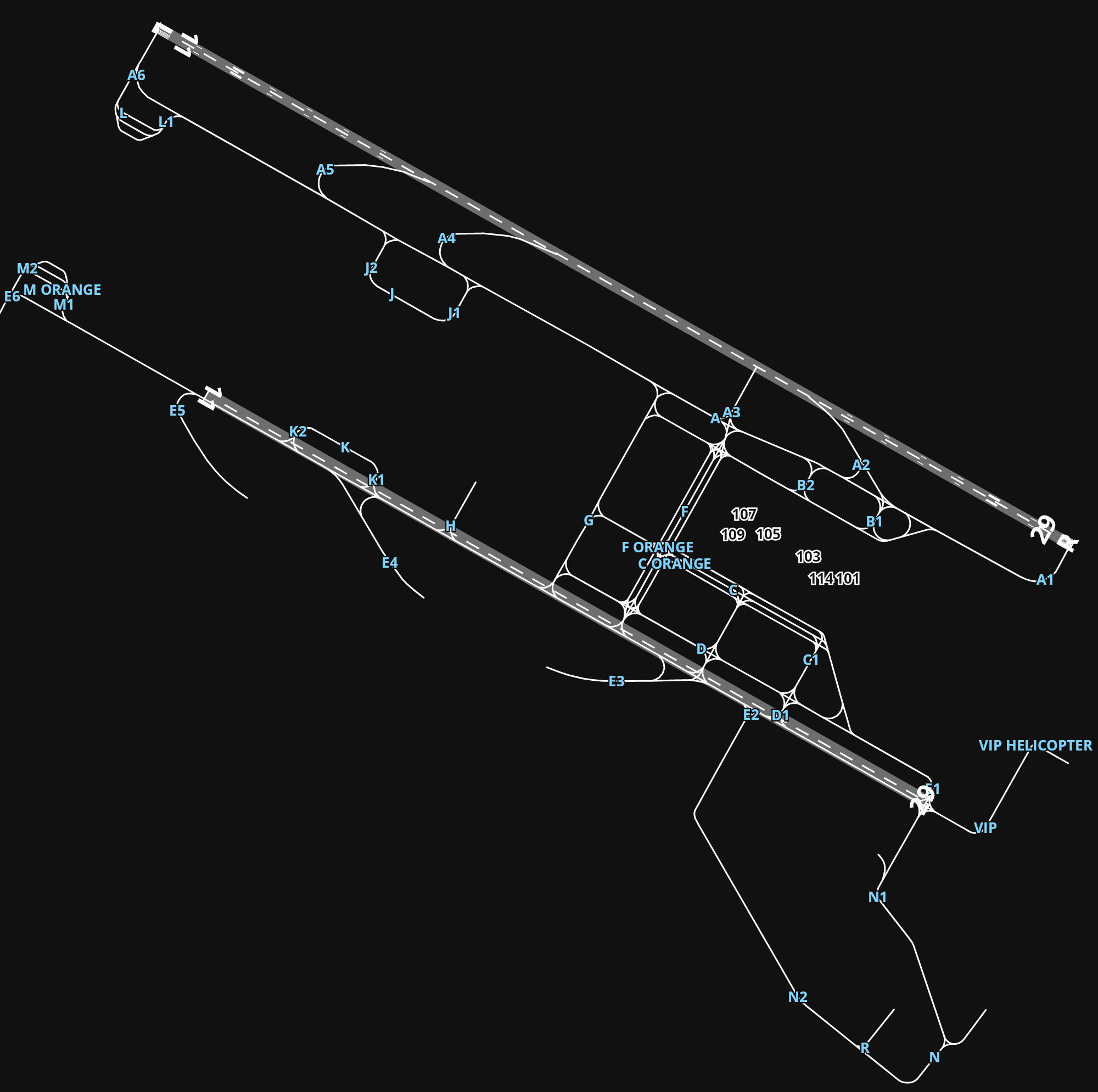 UTAA Ashgabat International Airport airport diagram — runways, taxiways and parking stands