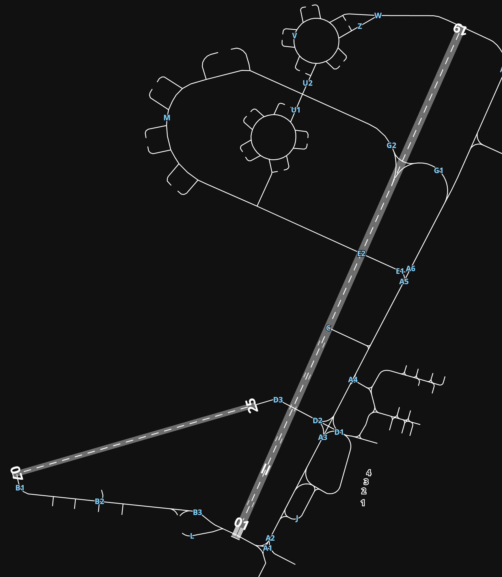 YBTL Townsville Airport / RAAF Base Townsville airport diagram — runways, taxiways and parking stands