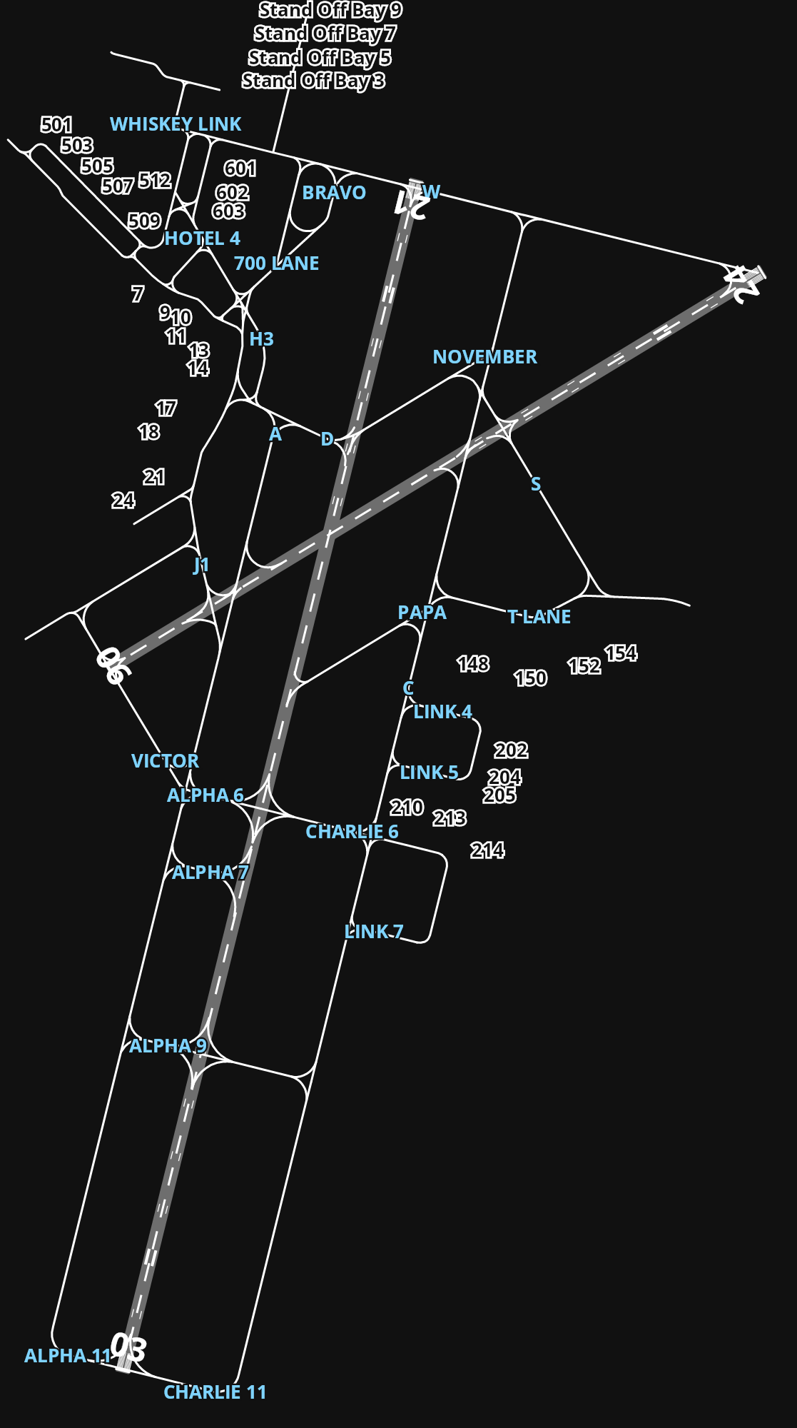 YPPH Perth International Airport airport diagram — runways, taxiways and parking stands